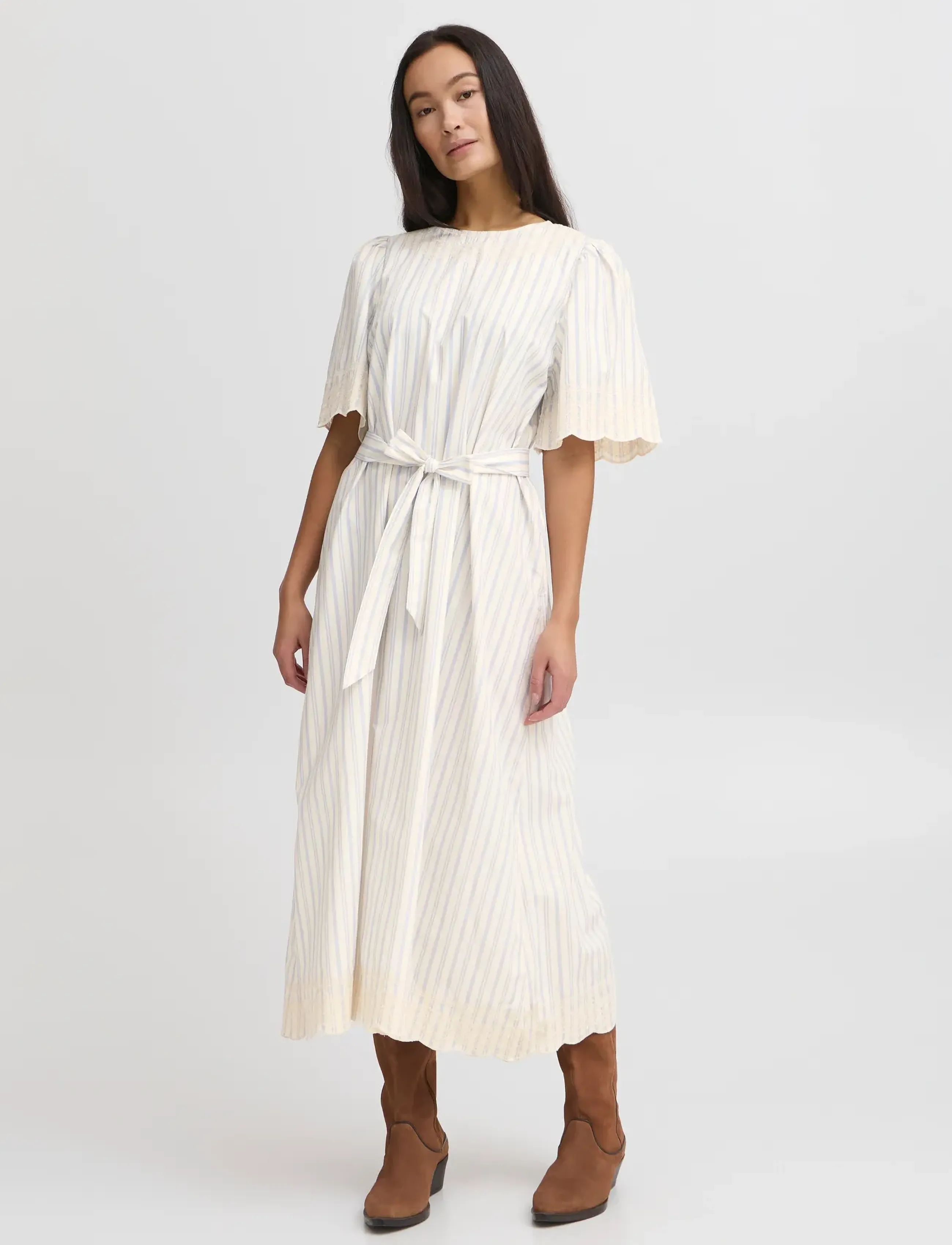 Atelier Rêve IRMABJA DR - Midi Kjólar - BIRCH / cream