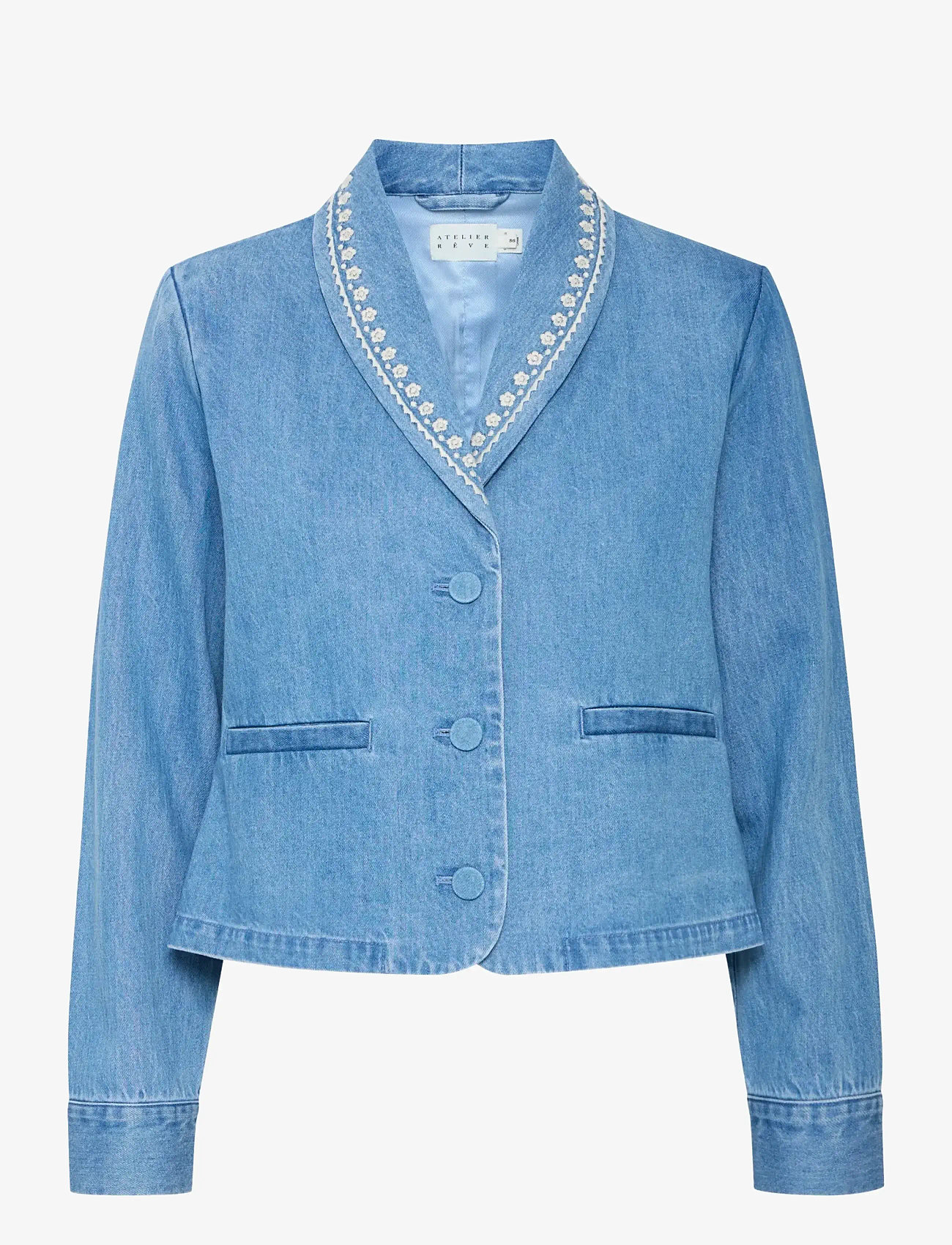 Atelier Rêve - IRTAWNY JA - enkeltradede blazere - light blue denim - 1