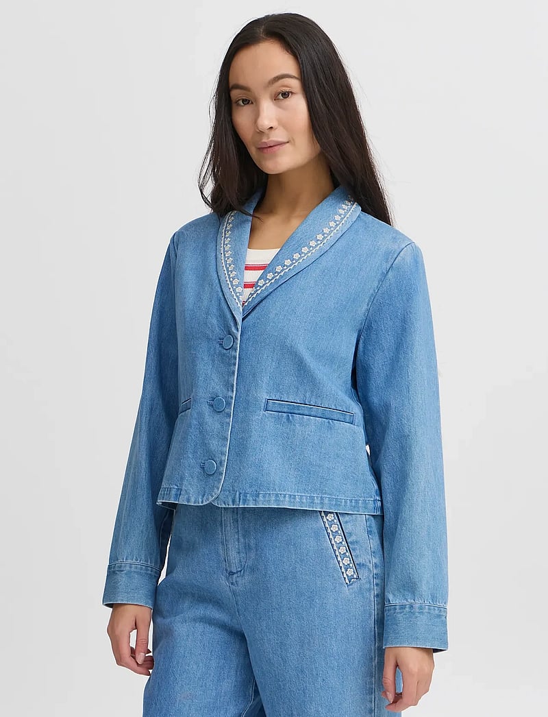 Atelier Rêve - IRTAWNY JA - einreihige blazer - light blue denim - 0