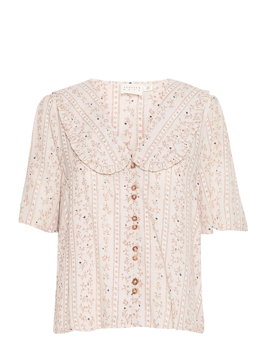 Atelier Rêve - IRSALLY SS - lühikeste varrukatega pluusid - birch - 0