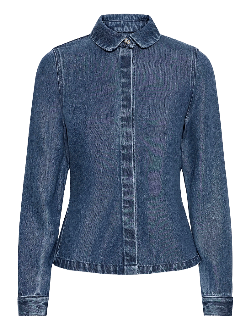 Atelier Rêve - IRRISLE SH2 - denim shirts - dark blue - 0