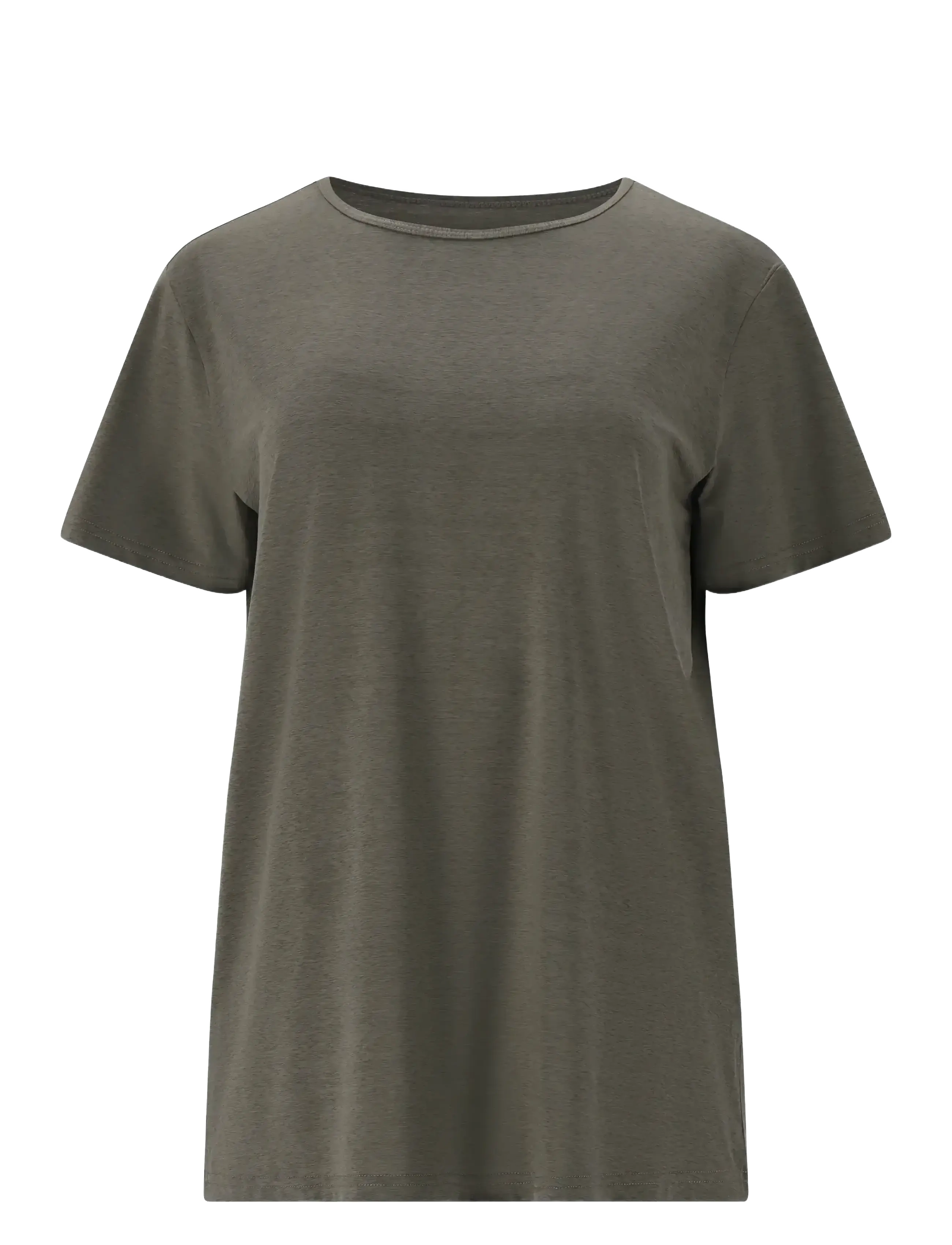 Athlecia Lizzy W Slub S/S Tee - Athlecia - GUNMETAL / khaki/green