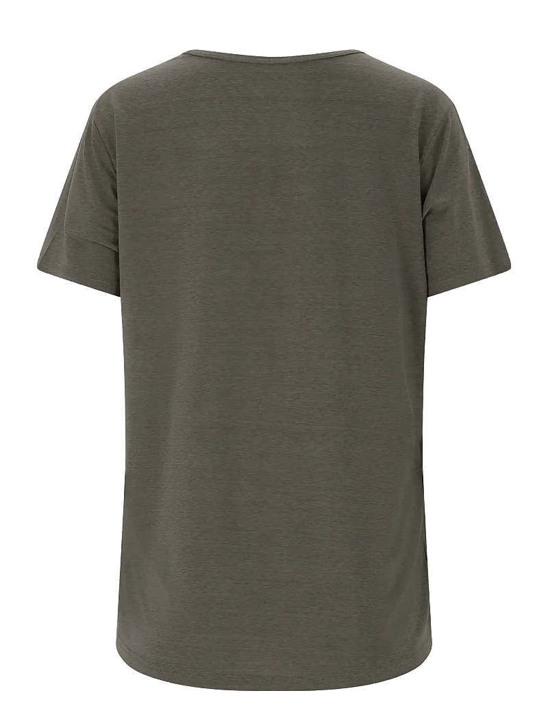 Athlecia - Lizzy W Slub S/S Tee - t-särgid - gunmetal - 2