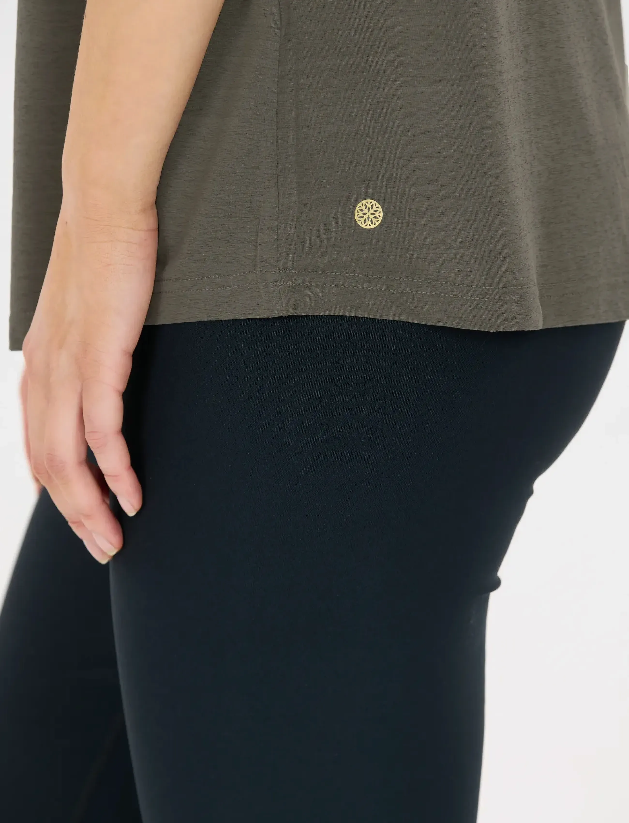 Athlecia - Lizzy W Slub S/S Tee - t-shirts - gunmetal - 3