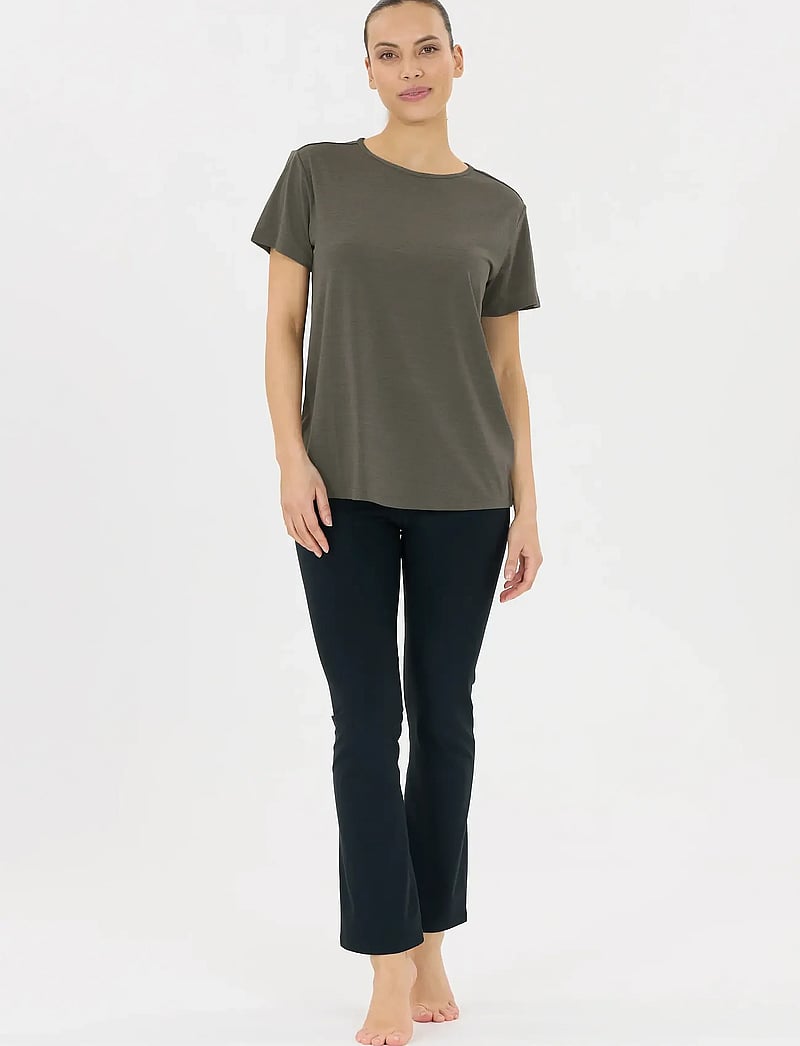 Athlecia - Lizzy W Slub S/S Tee - t-särgid - gunmetal - 4