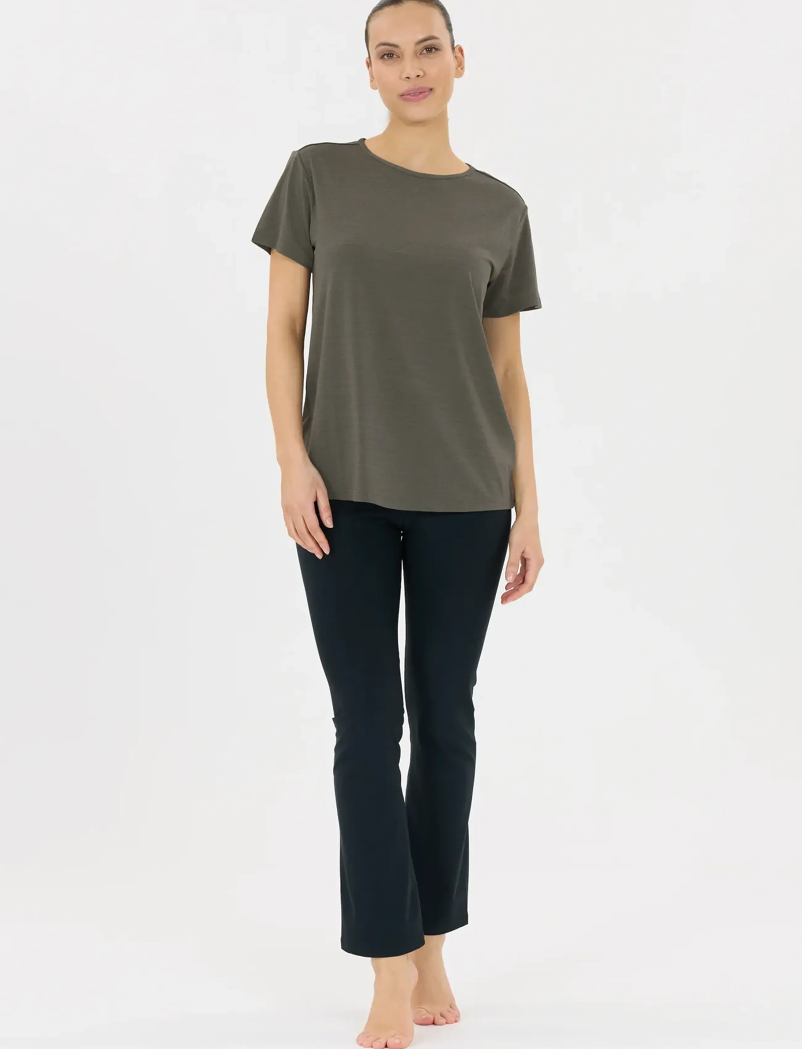Athlecia - Lizzy W Slub S/S Tee - t-shirts - gunmetal - 4