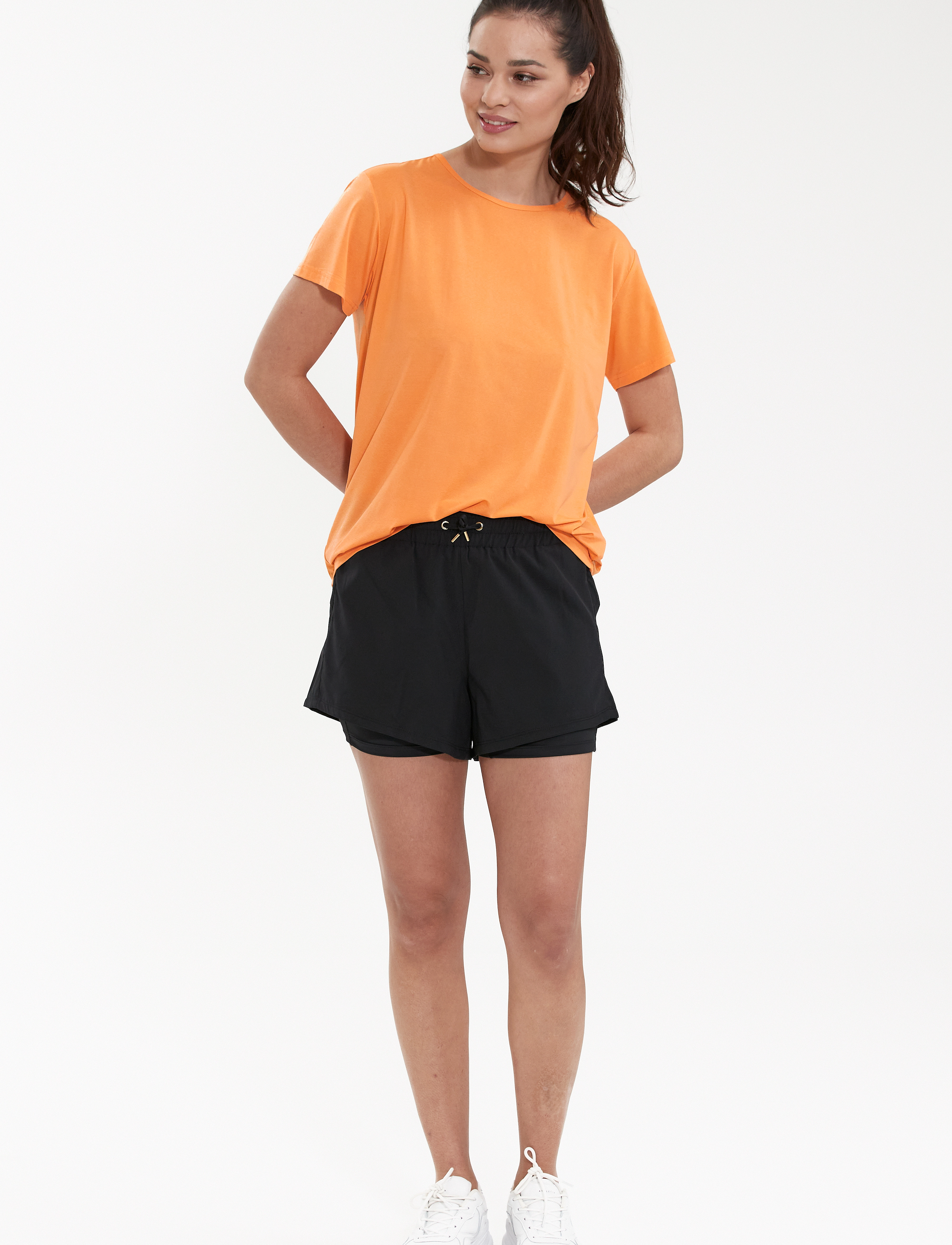 Athlecia - Lizzy W Slub S/S Tee - t-shirts - tangerine - 5