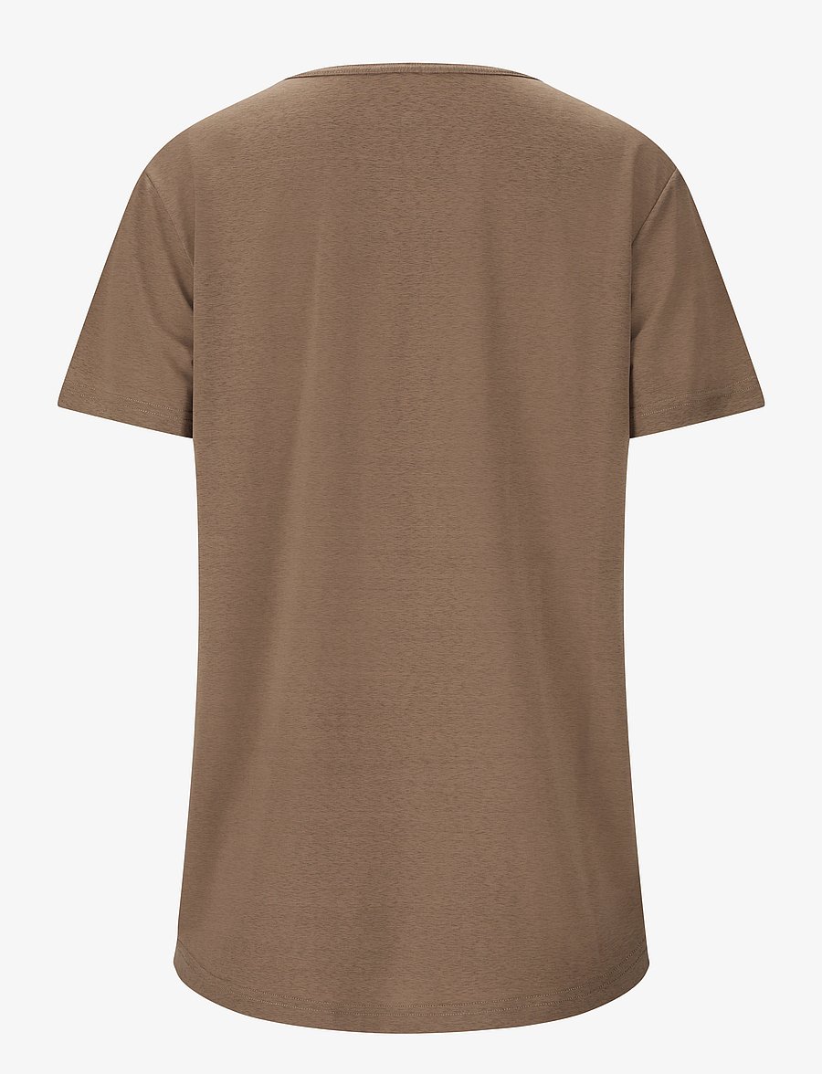 Athlecia - Lizzy W Slub S/S Tee - t-shirts - walnut - 2