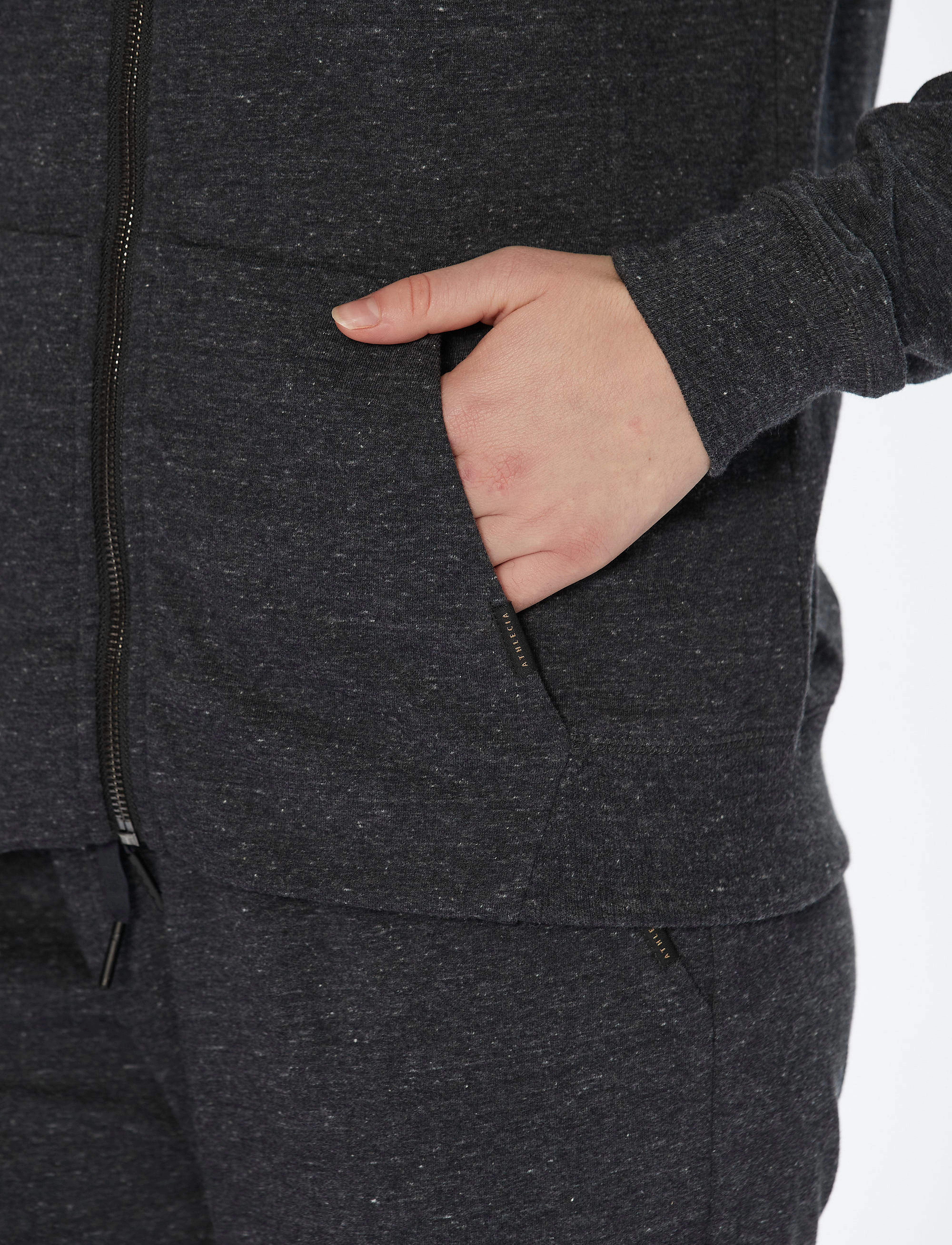 Athlecia - Chestine W Melange Sweat Hoody - dark grey melange - 5