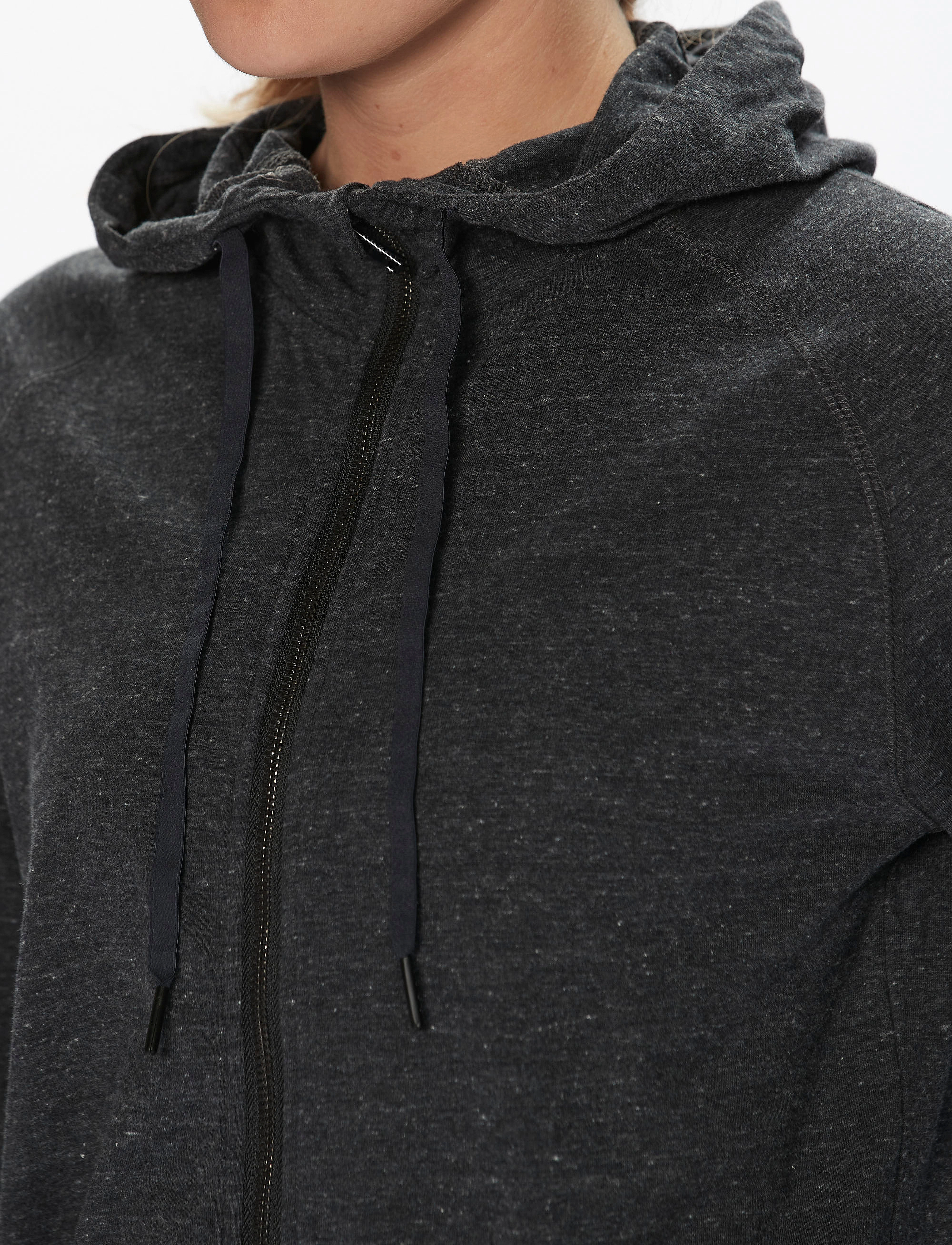 Athlecia - Chestine W Melange Sweat Hoody - dark grey melange - 4