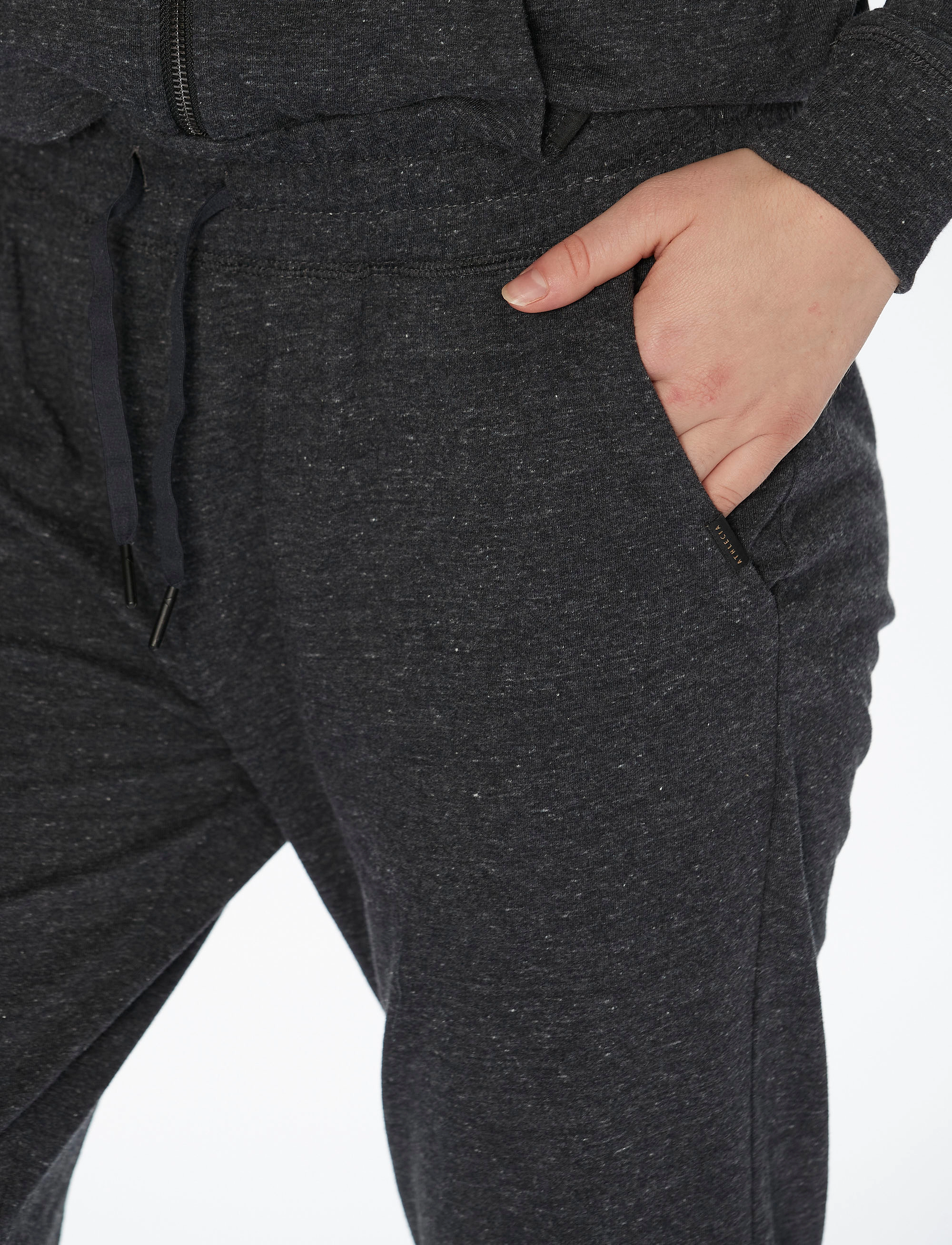 Athlecia - Chestine W Melange Sweat Pants - dark grey melange - 3