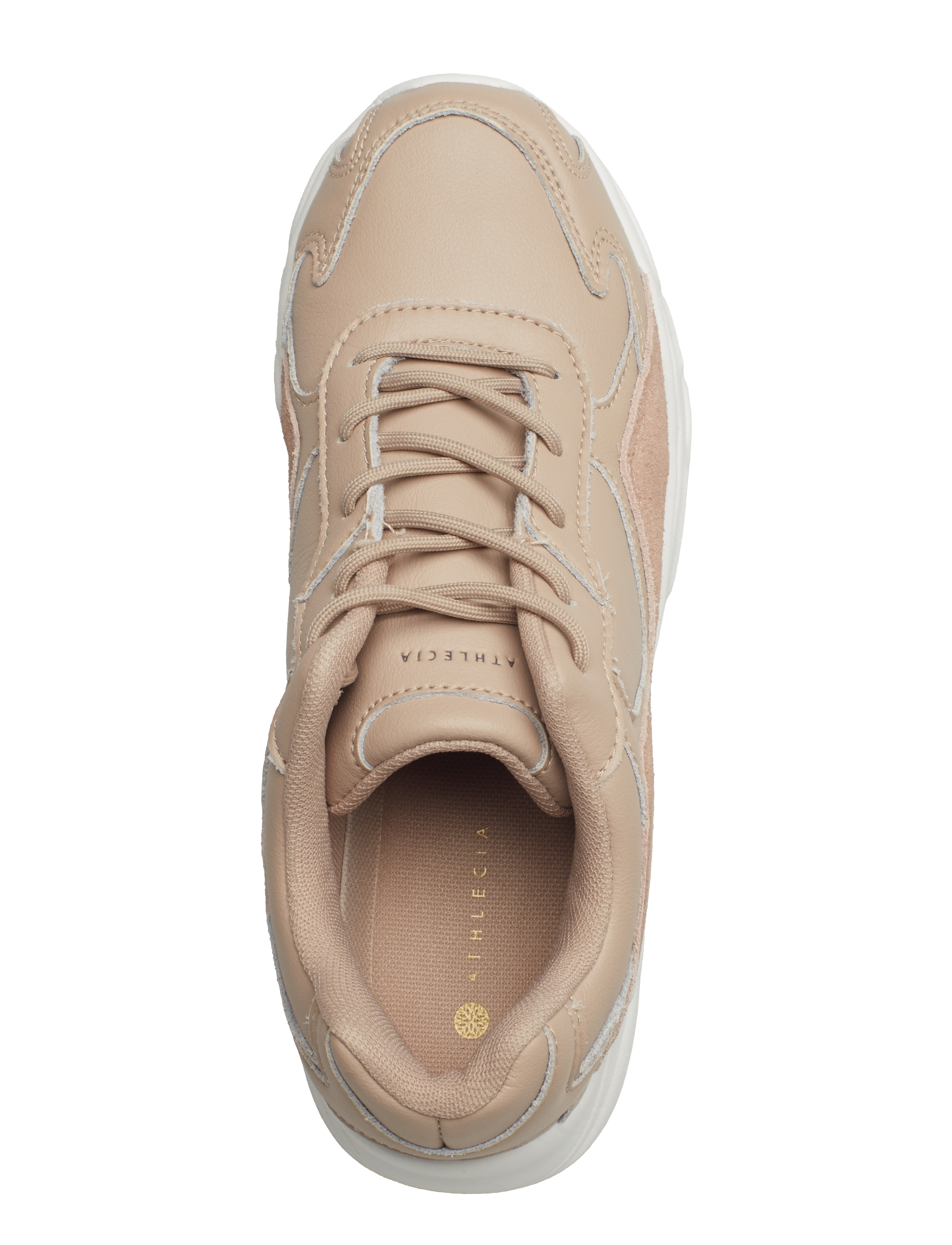 Athlecia - Athlecia W Chunky Leather Trainers - low top sneakers - nude - 3
