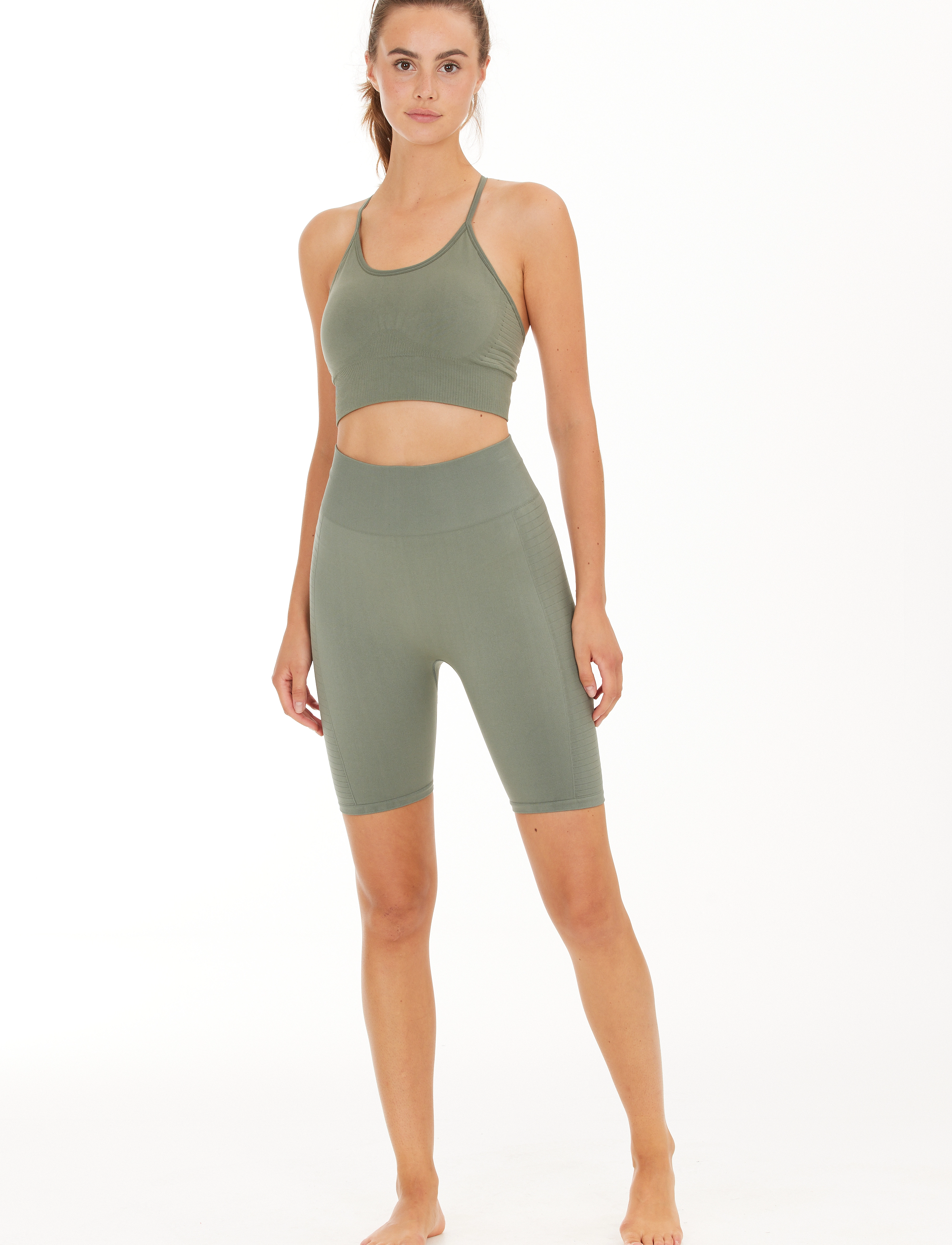 Athlecia - Nagar W Seamless Shorts - smoked sage - 5