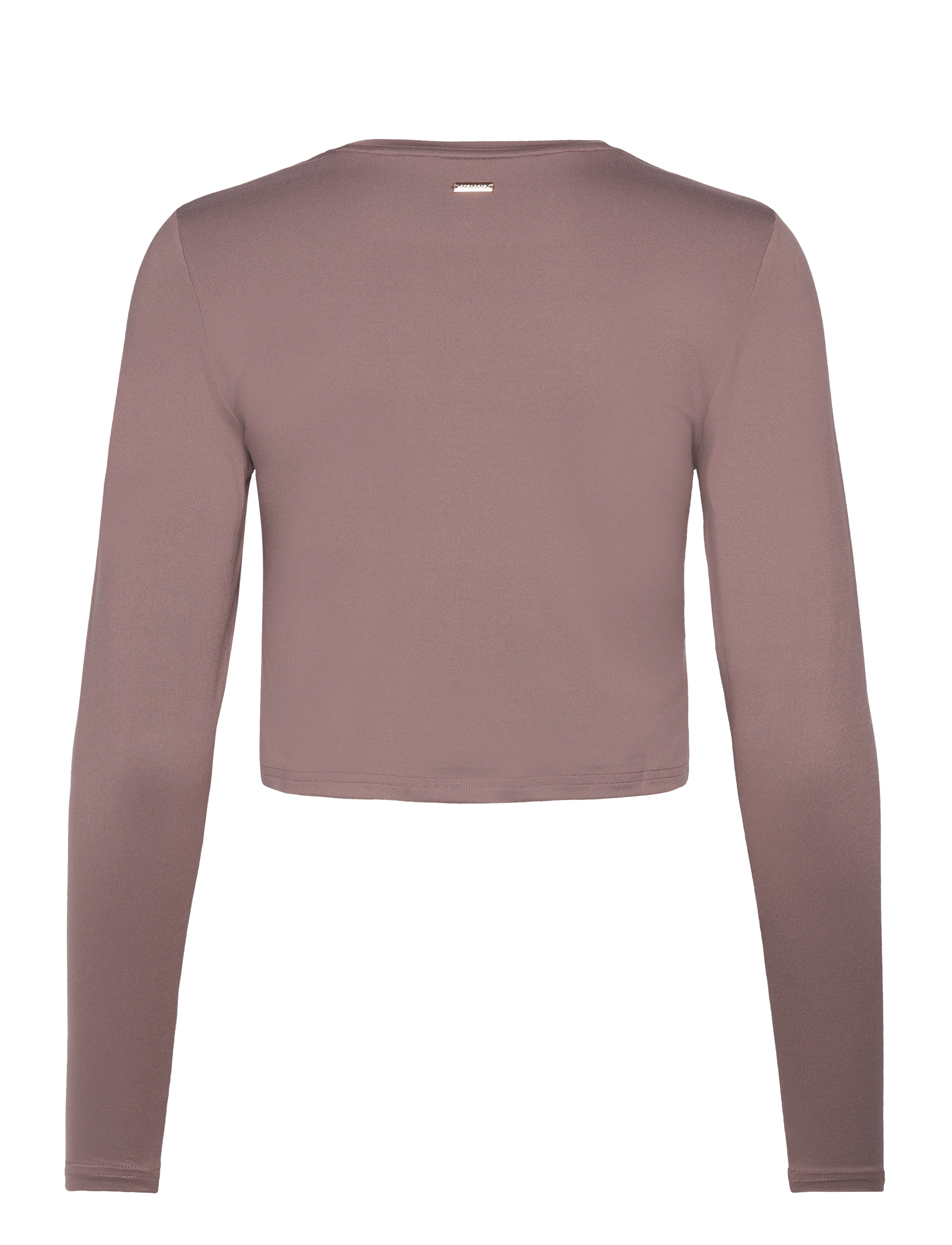 Athlecia - Kirillov W L/S Crop Top - deep taupe - 2