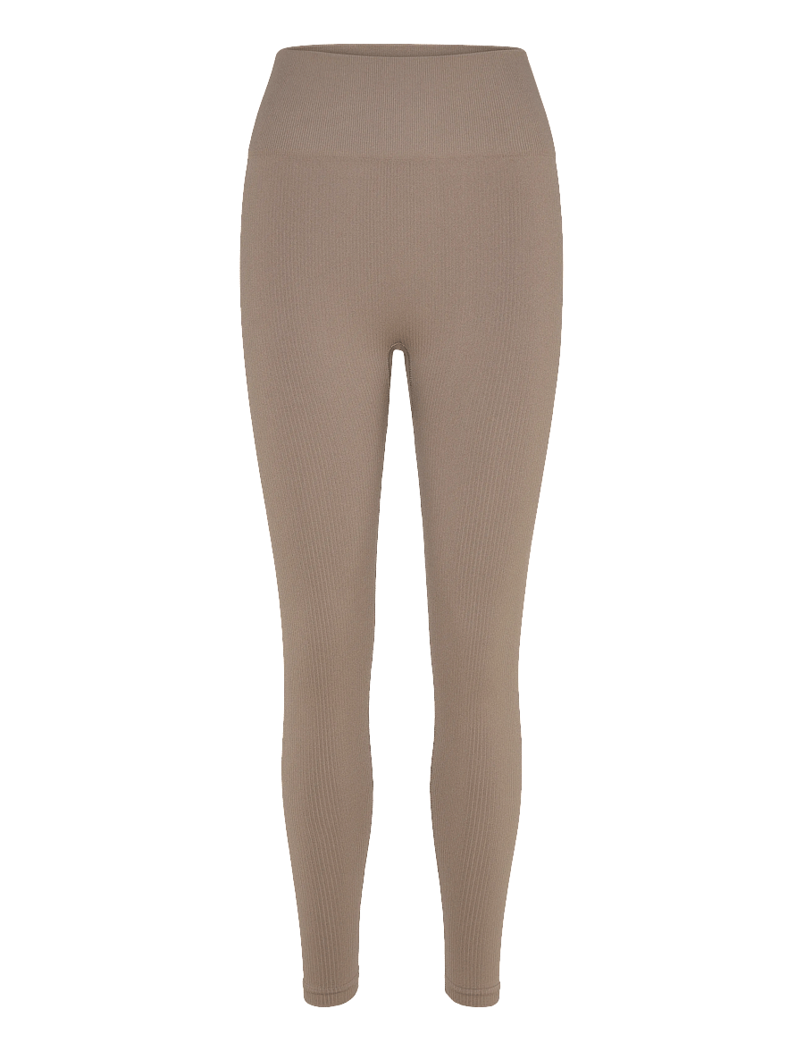 Athlecia - Aideny W Seamless Rib Tights - 7/8 længde - desert taupe - 1