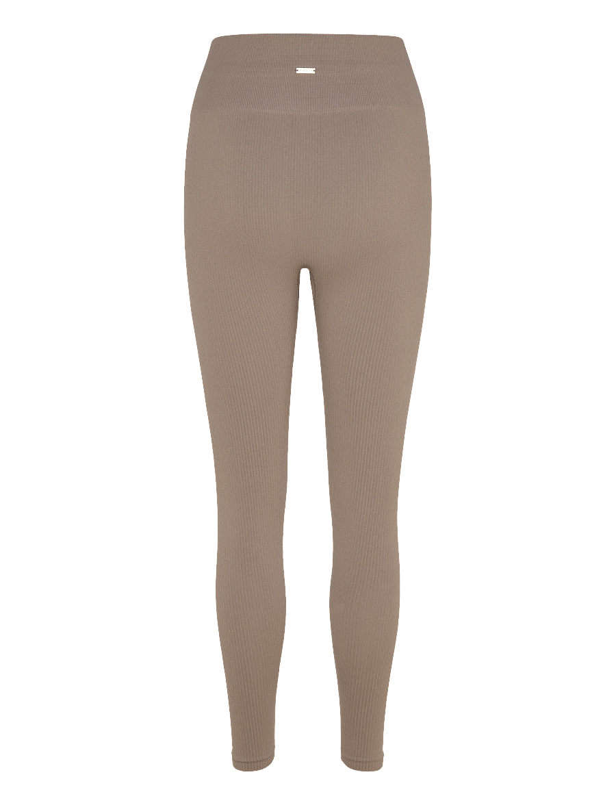 Athlecia - Aideny W Seamless Rib Tights - 7/8 længde - desert taupe - 2