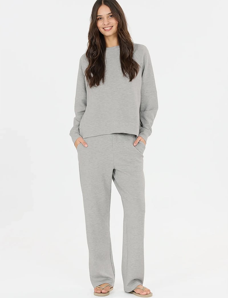 Athlecia - Jacey W Regular Pants - joggebukser - light grey melange - 3