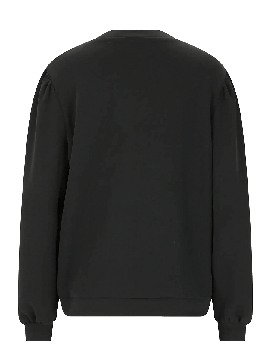Athlecia - Jillnana V2 W Balloon Sleeve Sweat - sweatshirts - black - 2