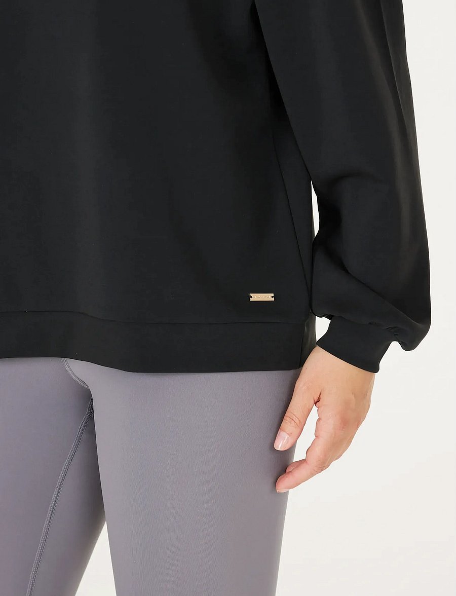 Athlecia - Jillnana V2 W Balloon Sleeve Sweat - sweatshirts - black - 5