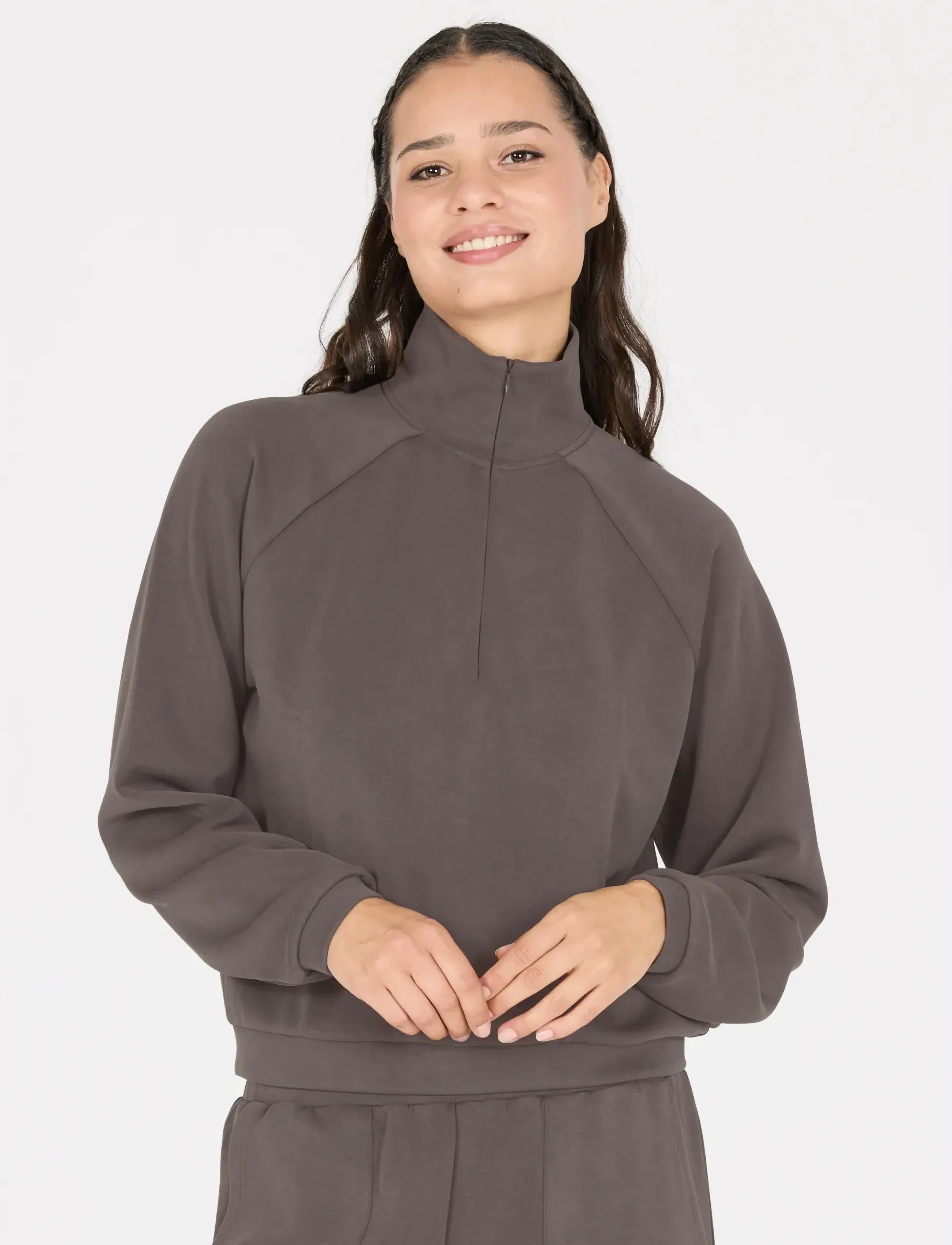 Athlecia - Elaina W Sweat Shirt - dressipluusid - dark concrete - 4