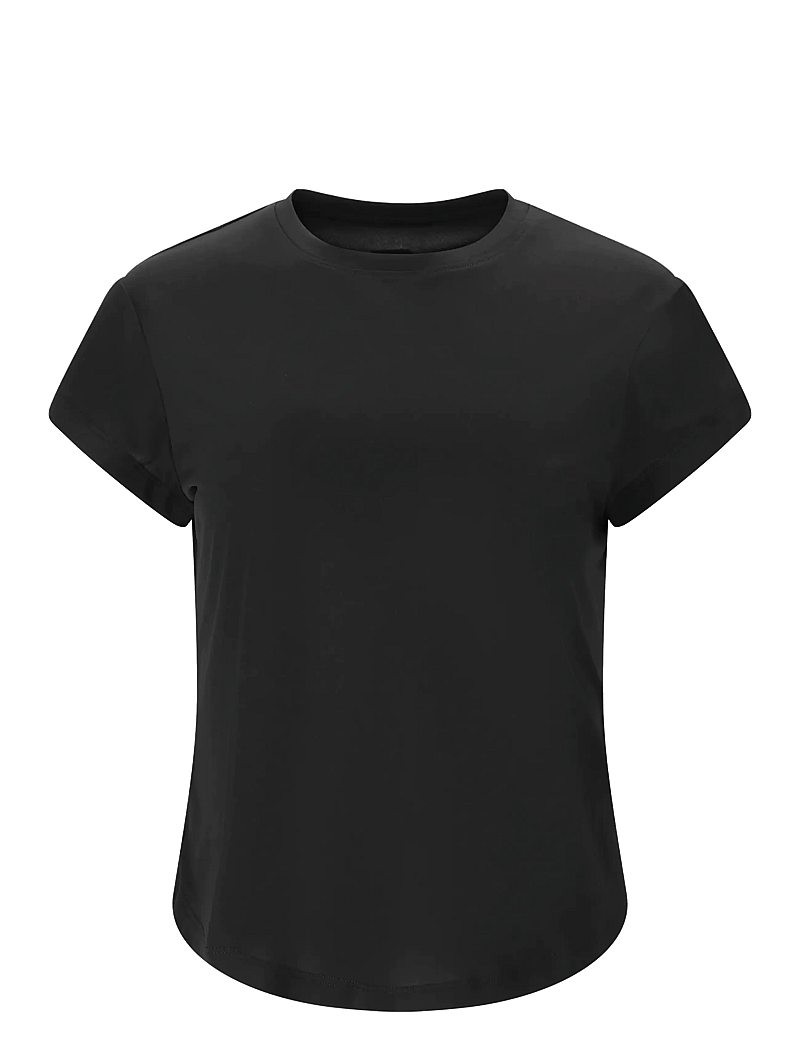 Athlecia - Doja W S/S Tee - alussärgid ja t-särgid - black - 1