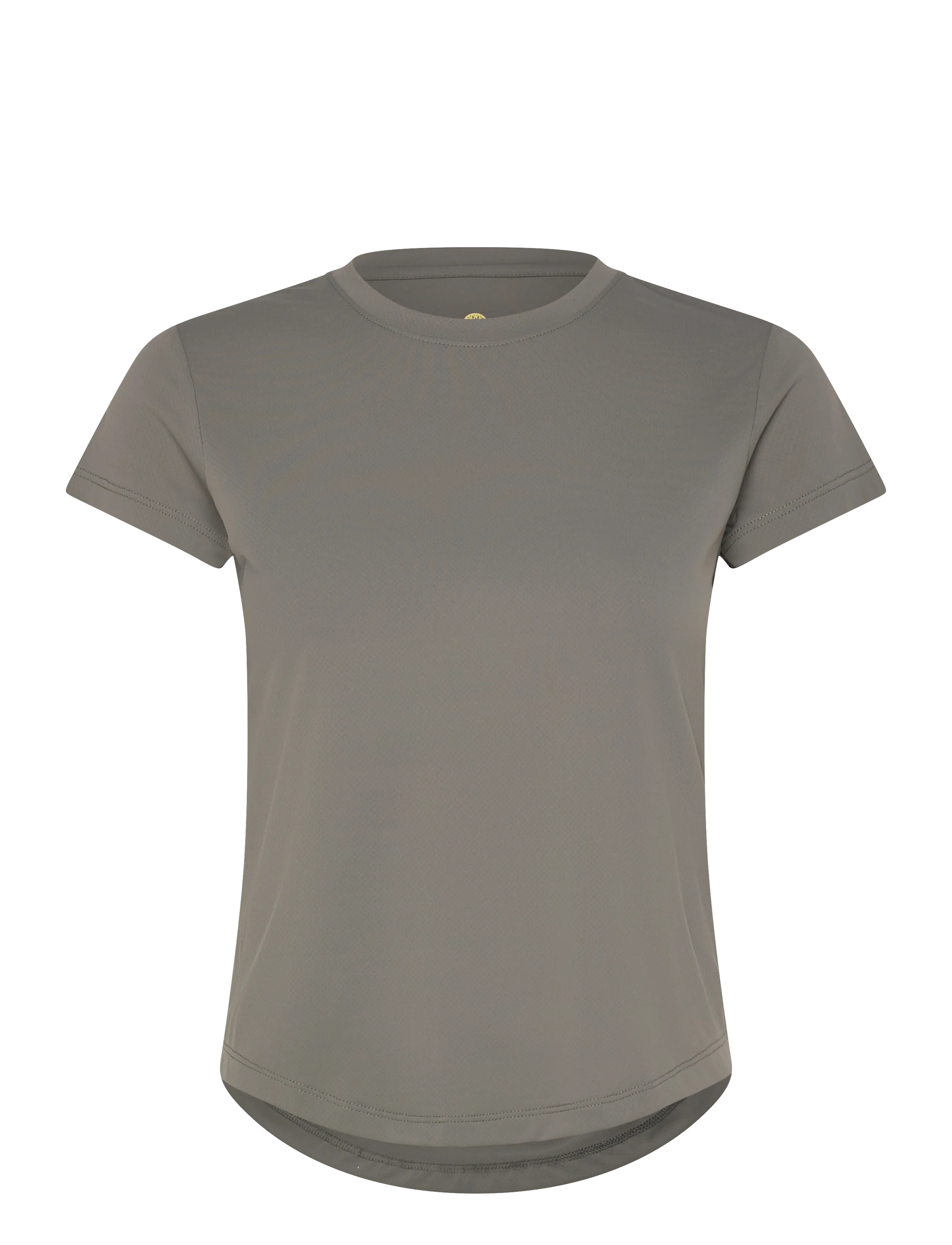 Athlecia Doja W S/S Tee - Tøj - GUNMETAL / khaki/green