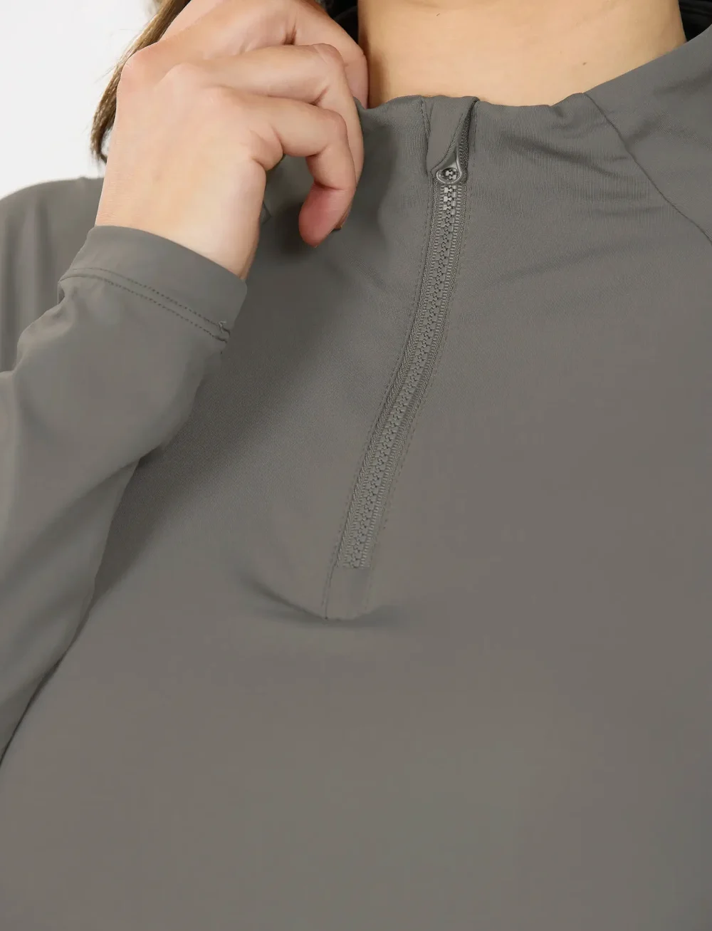 Athlecia - Grina W Midlayer - fleece og mellemlag - gunmetal - 0
