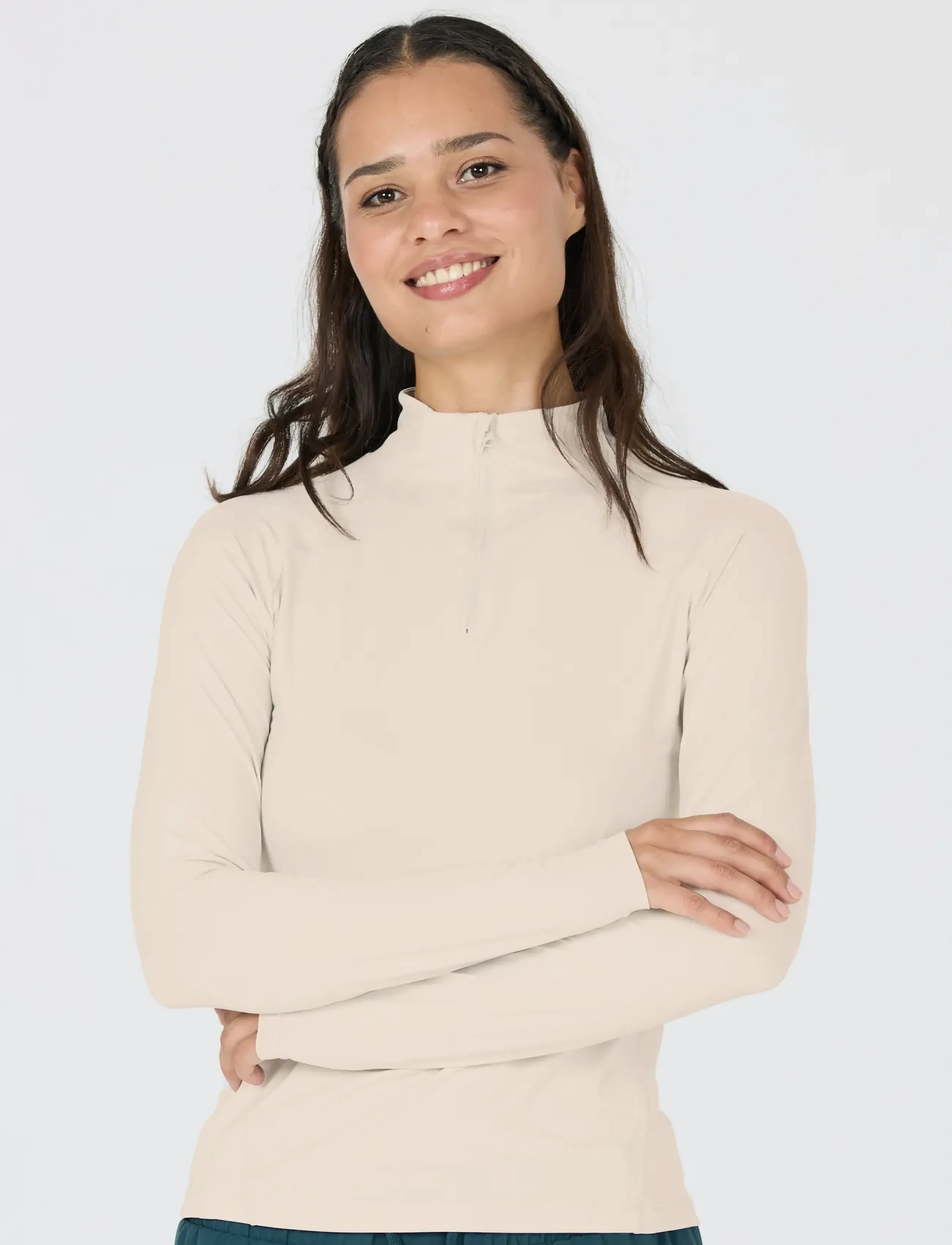 Athlecia Grina W Midlayer, 42, Beige, Sweatshirts & Hættetrøjer > Fleeces & Midlayers, Dame