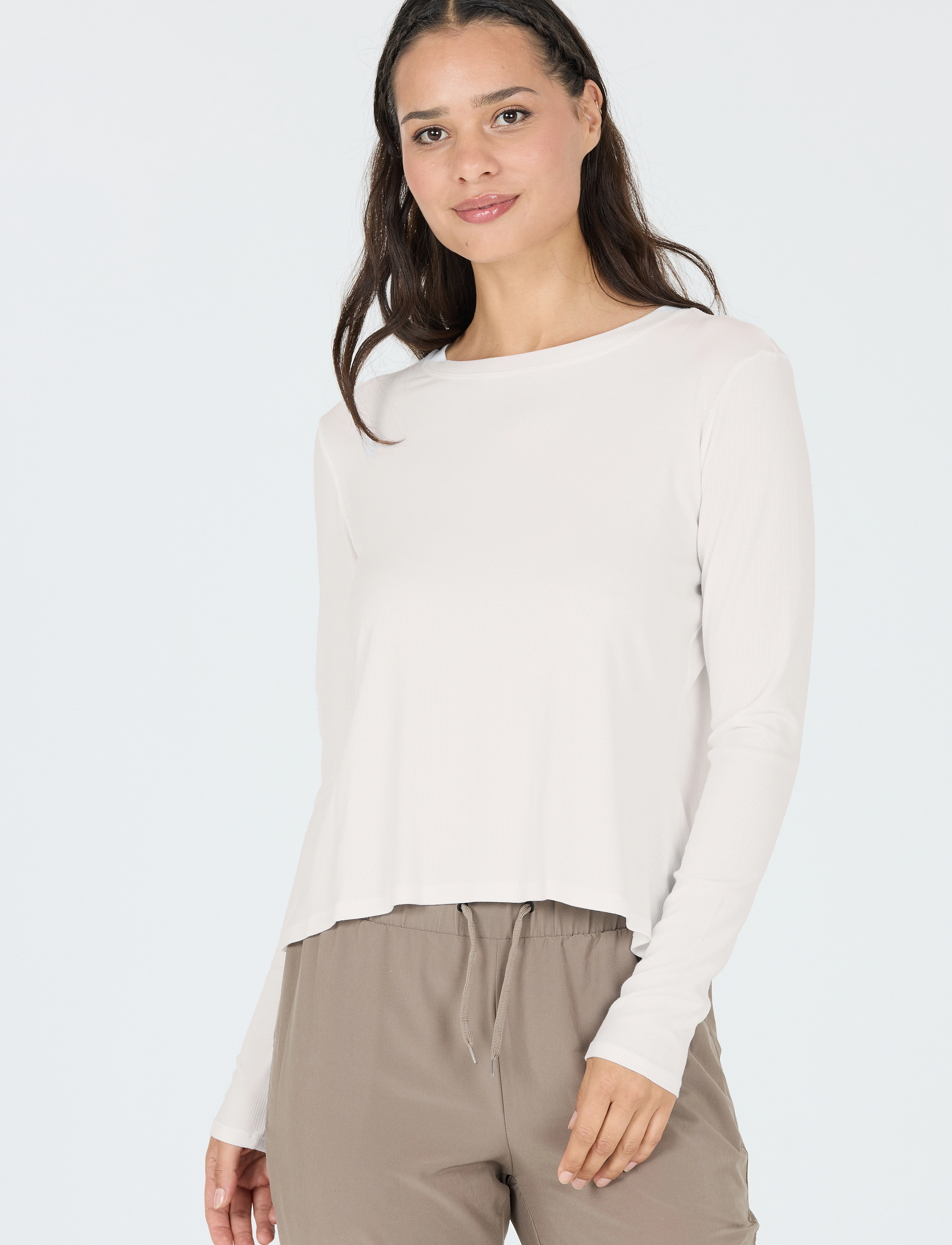 Athlecia - Mandes W L/S Tee - langarmshirts - white - 4