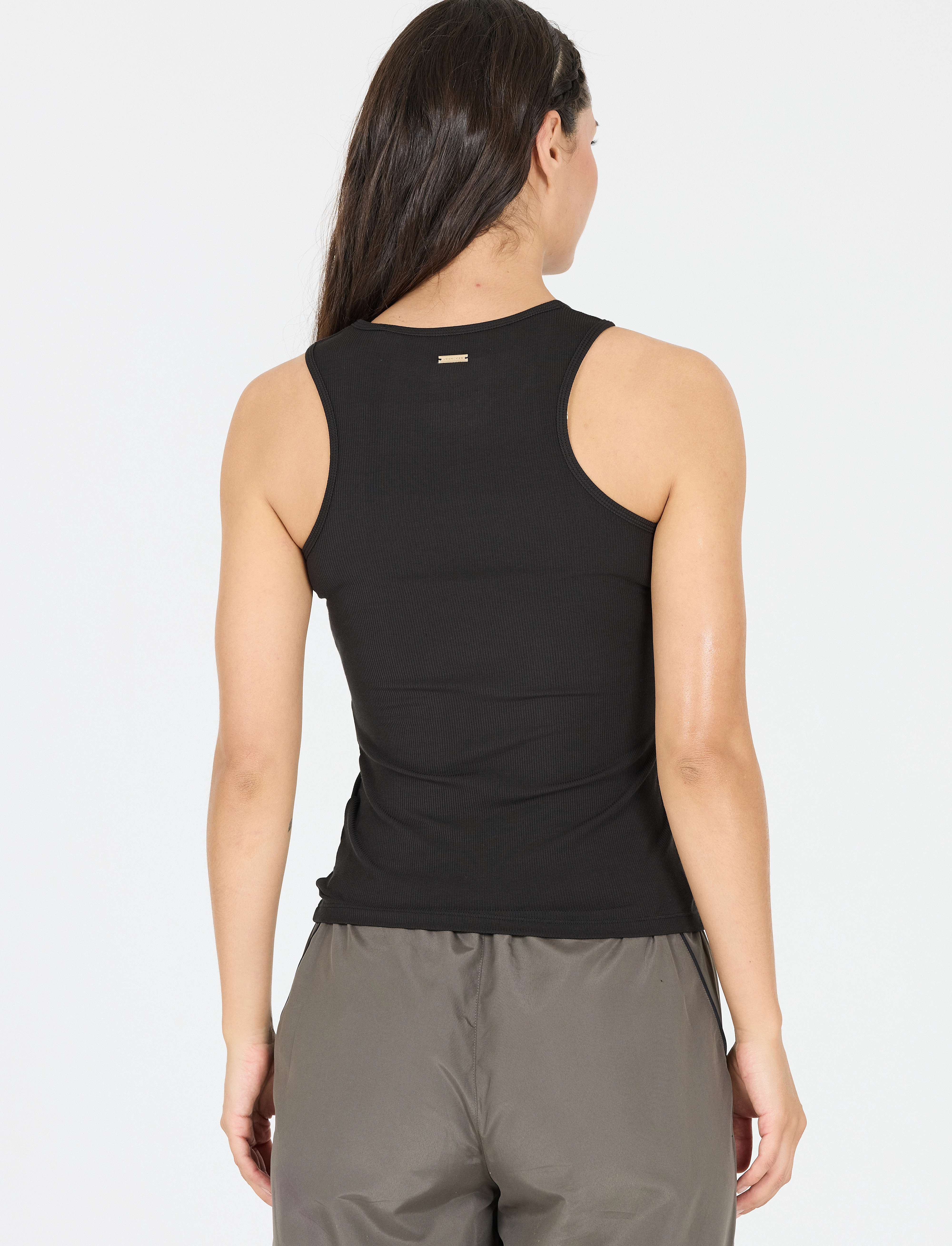 Athlecia - Tinashe W Halterneck Rib Top - tank tops - black - 5
