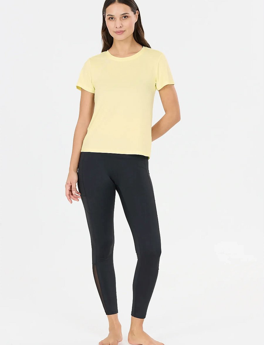 Athlecia - Pacy V2 W S/S Tee - t-shirts - transparent yellow - 3