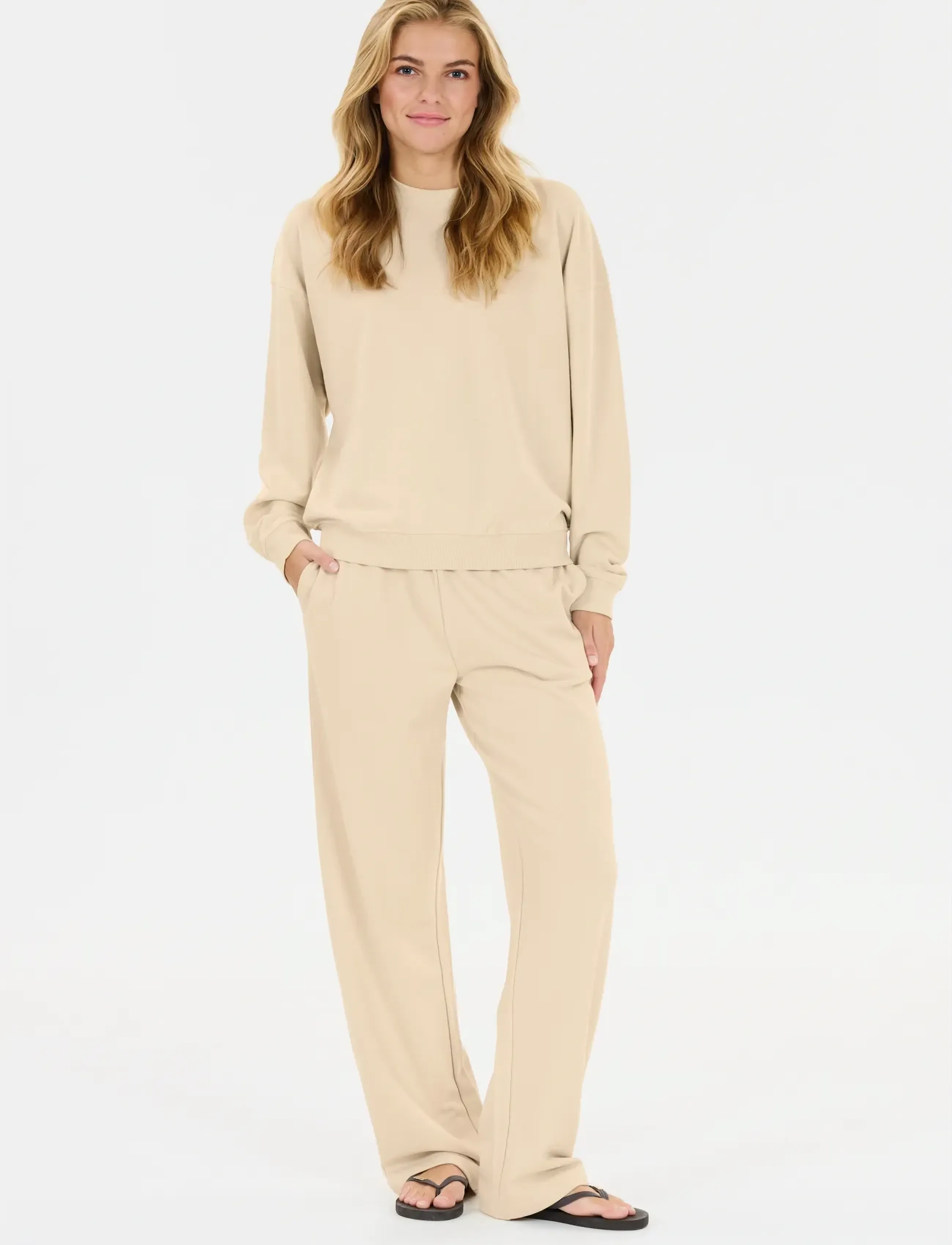 Athlecia - Crecy W Crew Neck - sweats et sweats à capuche - oatmeal - 4