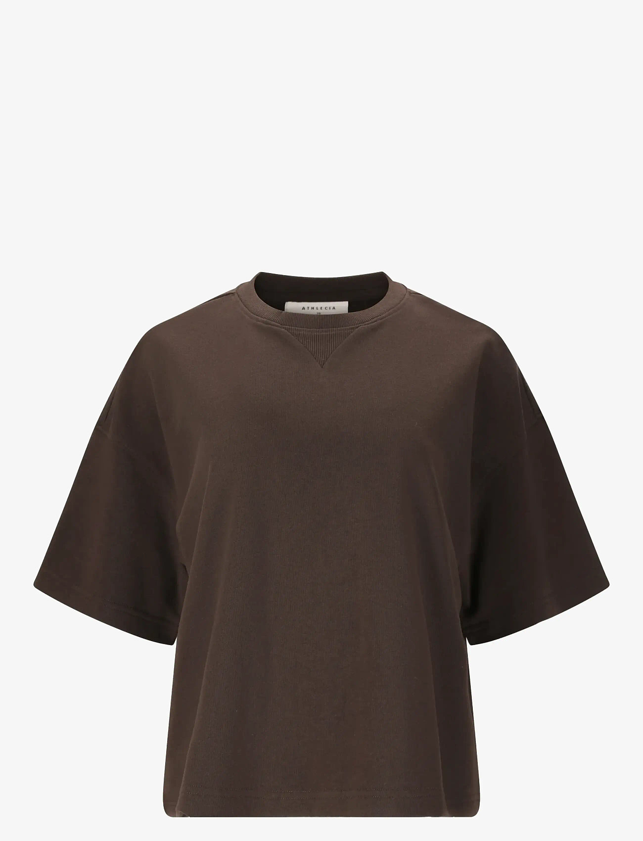Athlecia - Crecy W S/S Tee - alussärgid ja t-särgid - chocolate torte - 1