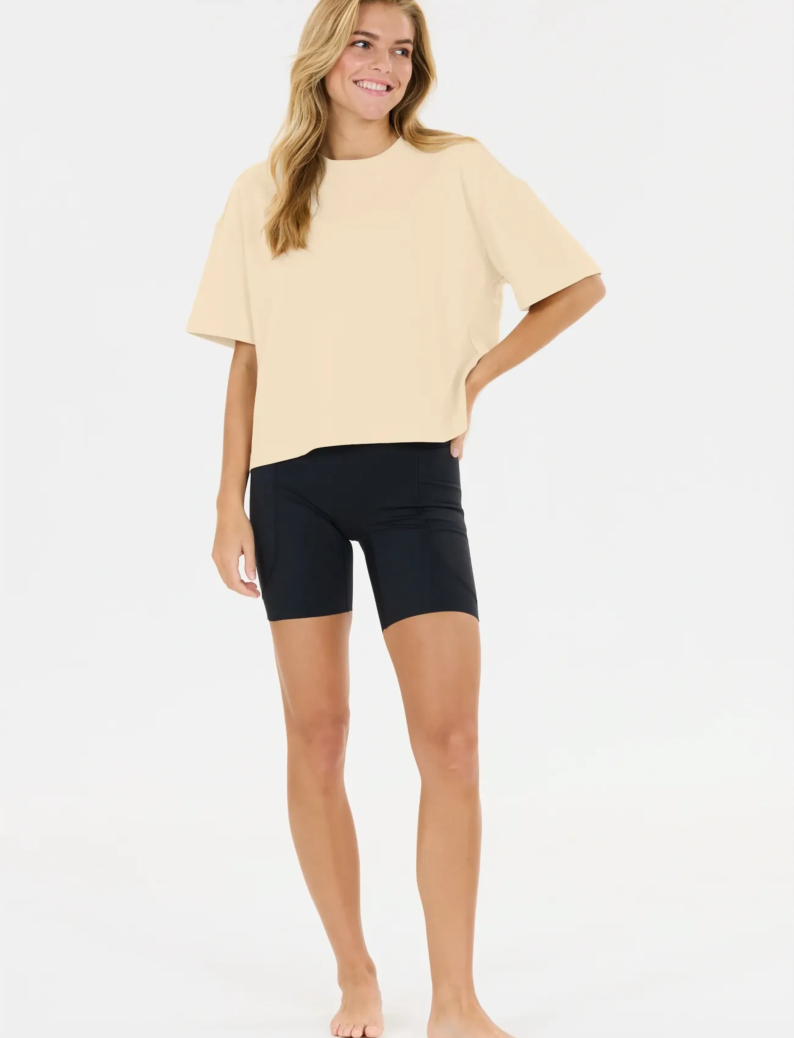 Athlecia - Crecy W S/S Tee - alussärgid ja t-särgid - oatmeal - 4