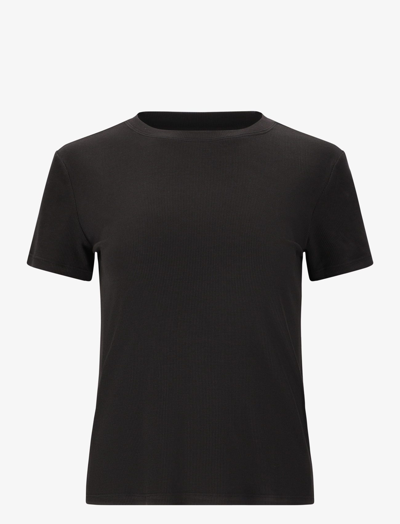 Athlecia Tinashe W Rib S/S Tee - Tøj - BLACK / black