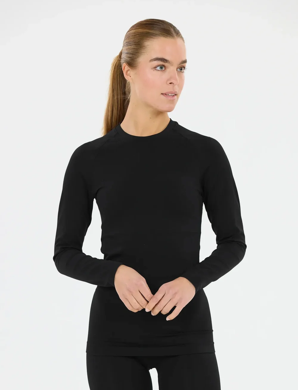 Athlecia - Leray W Seamless Baselayer Set - funktionsunterwäsche - oberteile - black - 0