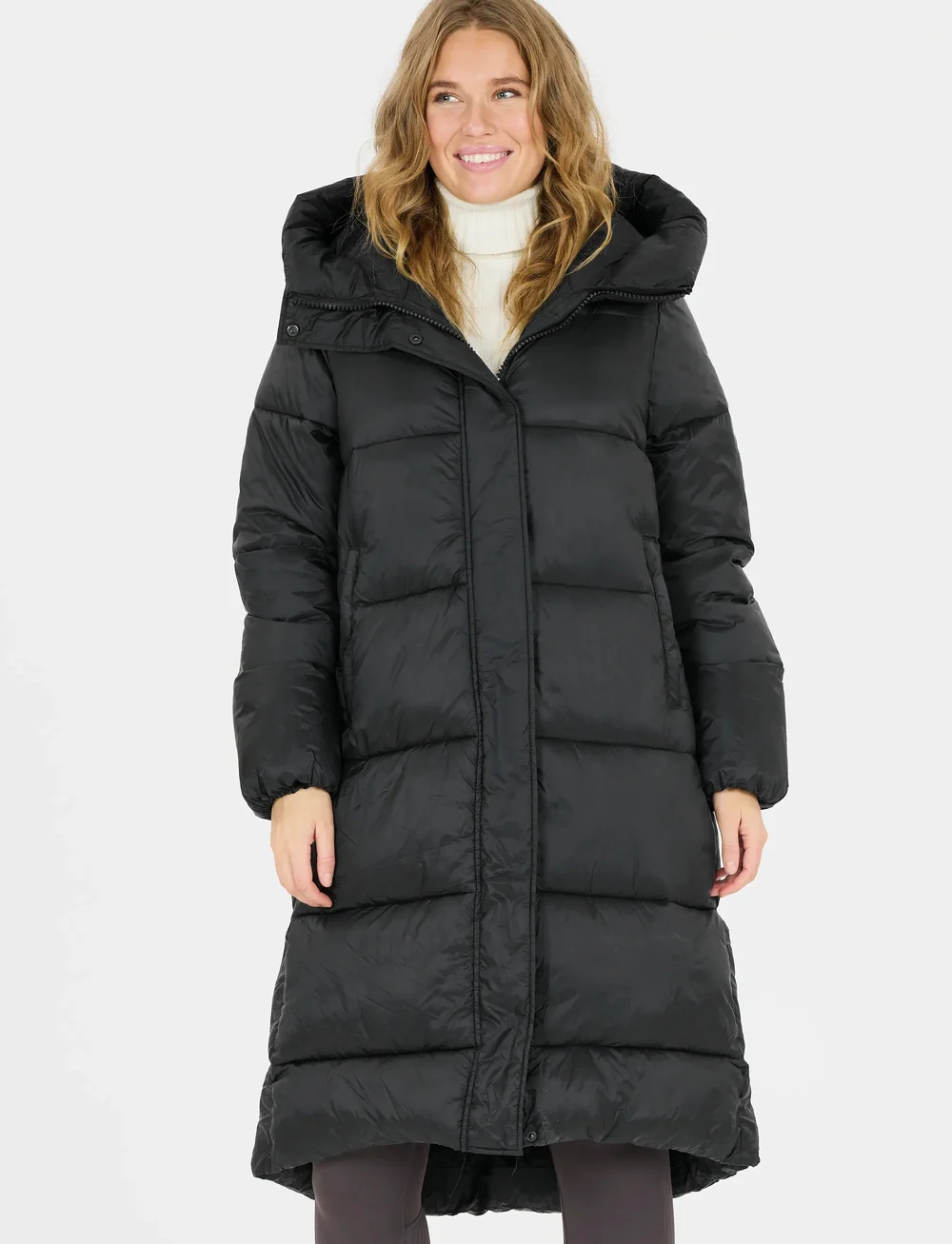 Athlecia - Miraz W Long Puffer Jacket - daunenjacken - black - 0