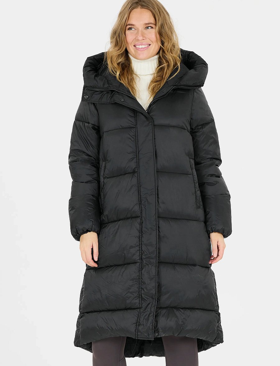 Athlecia - Miraz W Long Puffer Jacket - winterjacken - black - 0