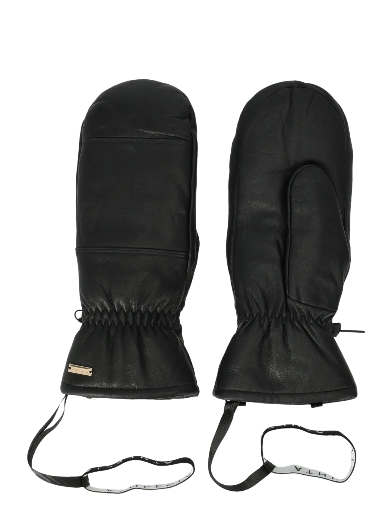 Cassiel Leather Mittens - BLACK