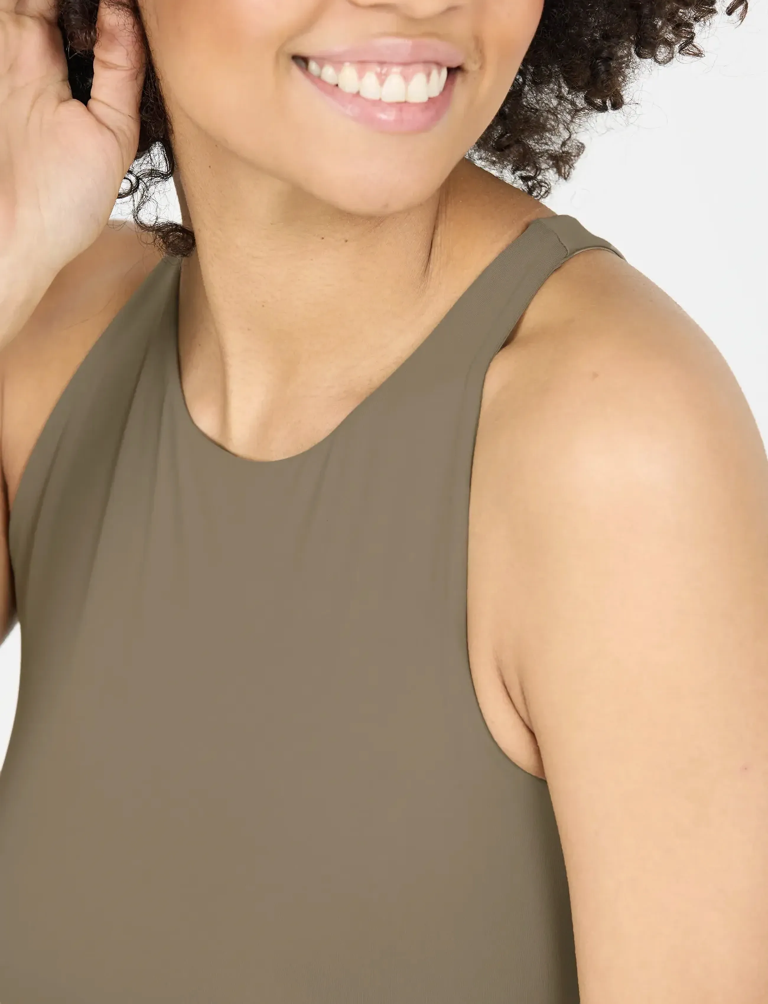 Athlecia Rihal W Top - Linnen - GREIGE / khaki/green