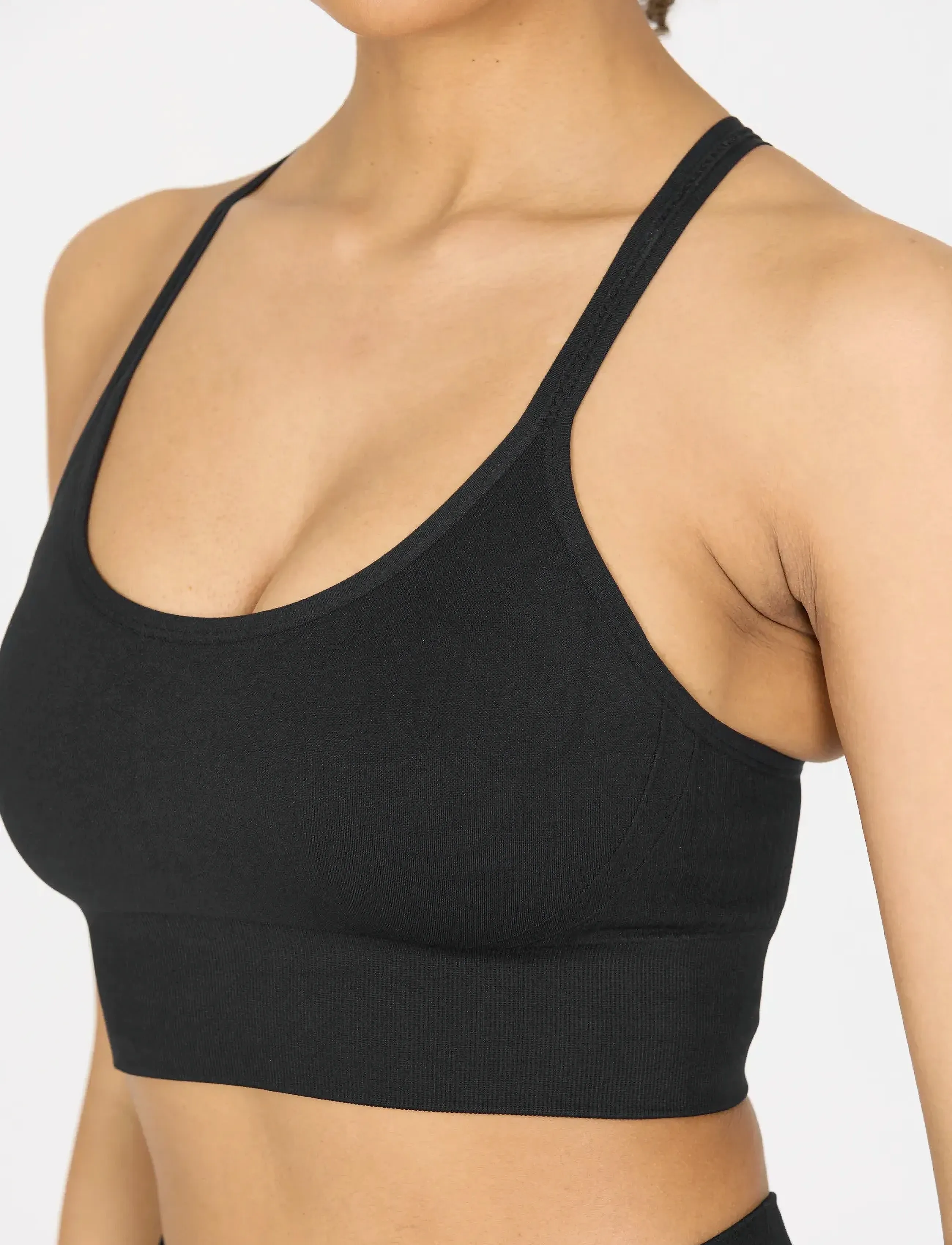 Athlecia Foan V3 Seamless Bra, Kvinder, Sømløs Sports BH, Sort, Str: XXS/XS