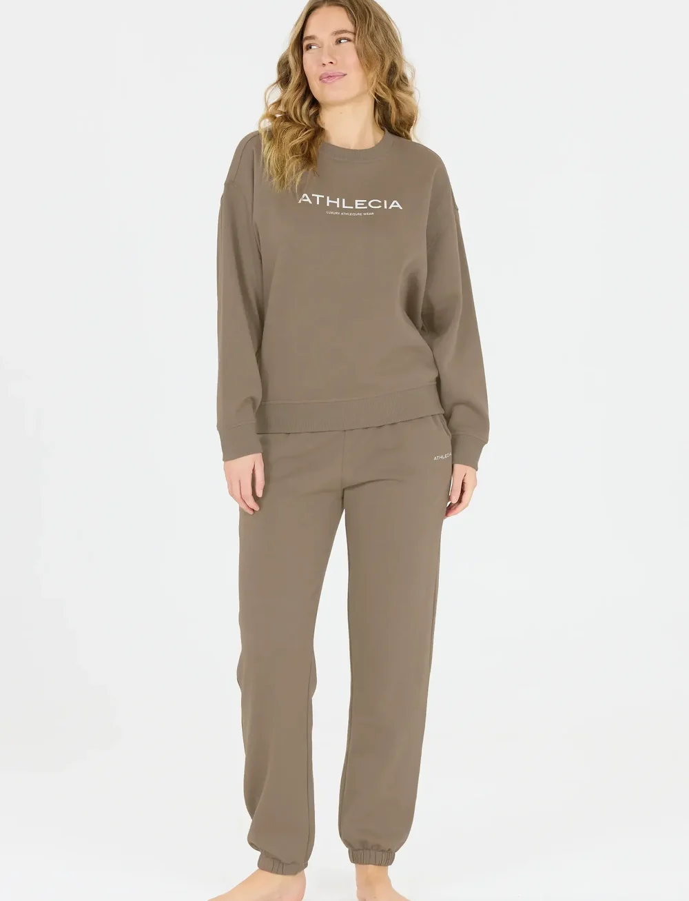 Athlecia - Atkins W Crew Neck - sweatshirts - greige - 3