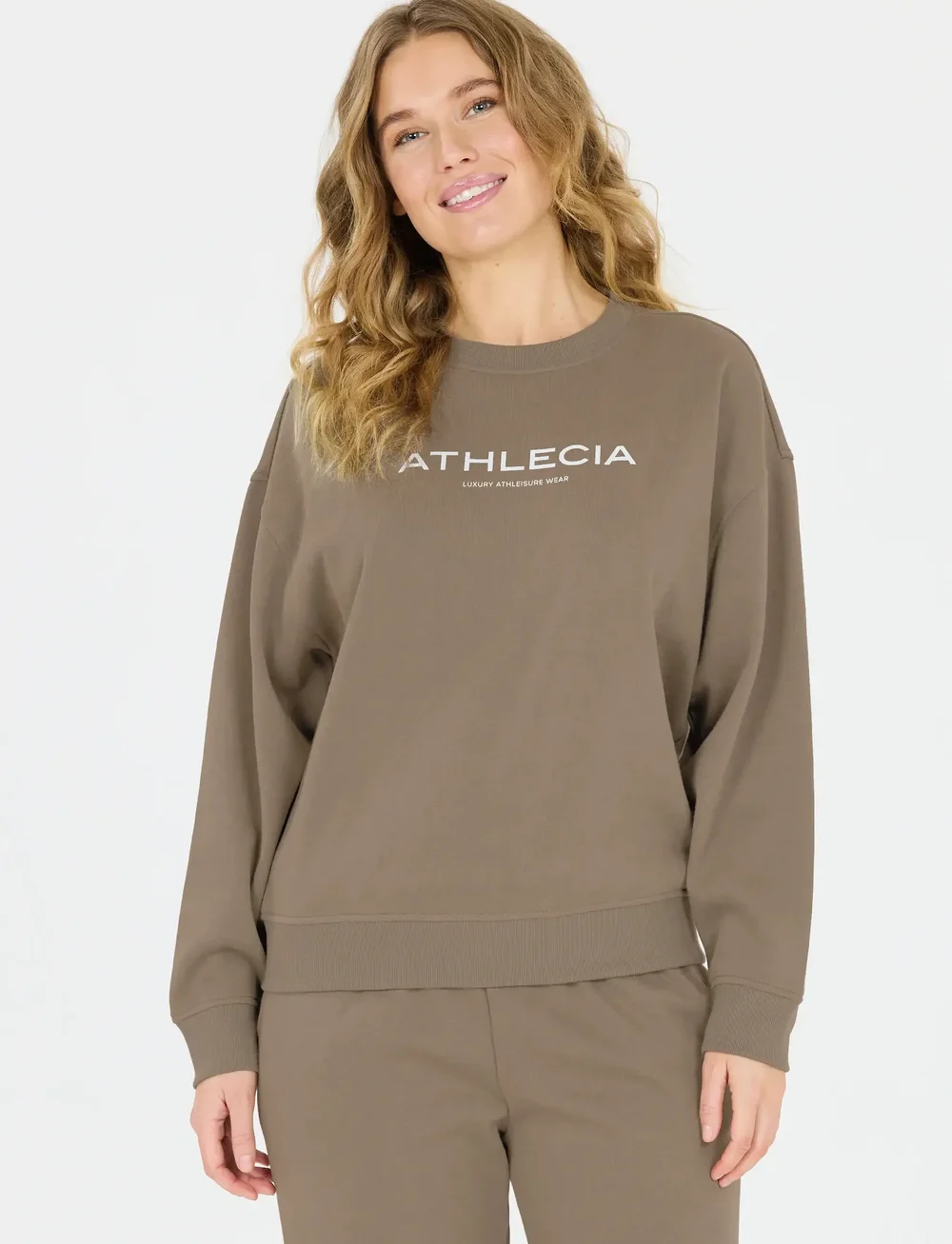 Athlecia - Atkins W Crew Neck - sweatshirts - greige - 5