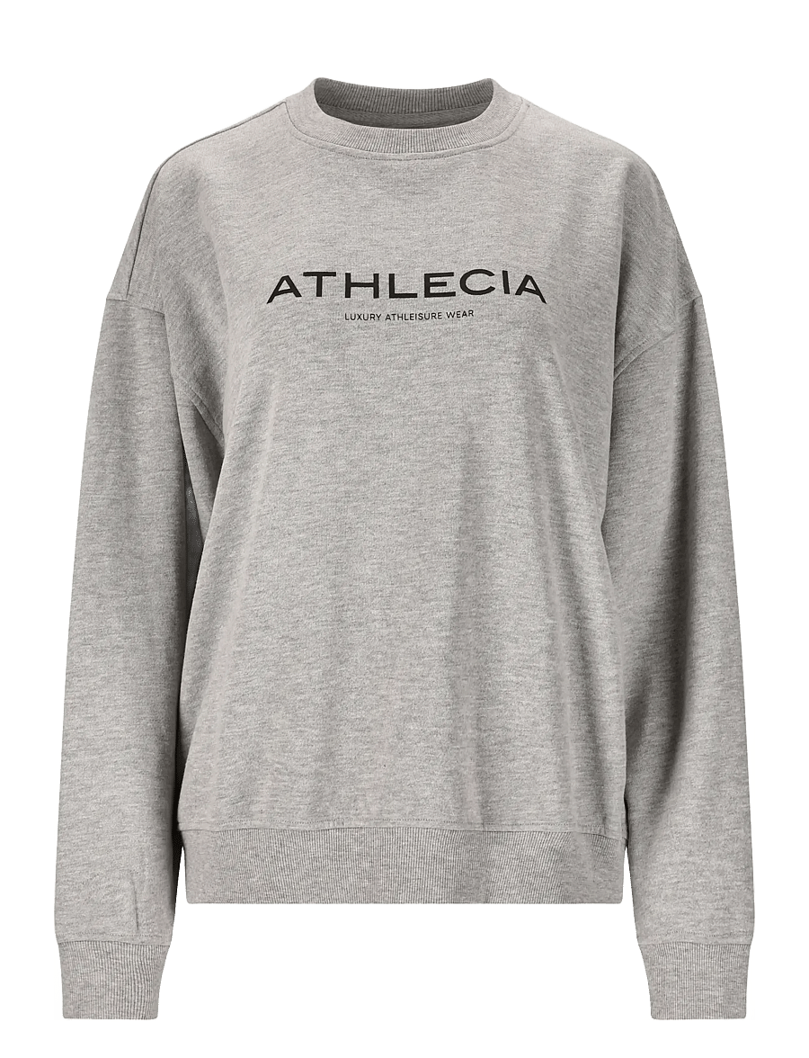Athlecia - Atkins W Crew Neck - dressipluusid ja pusad - light grey melange - 1