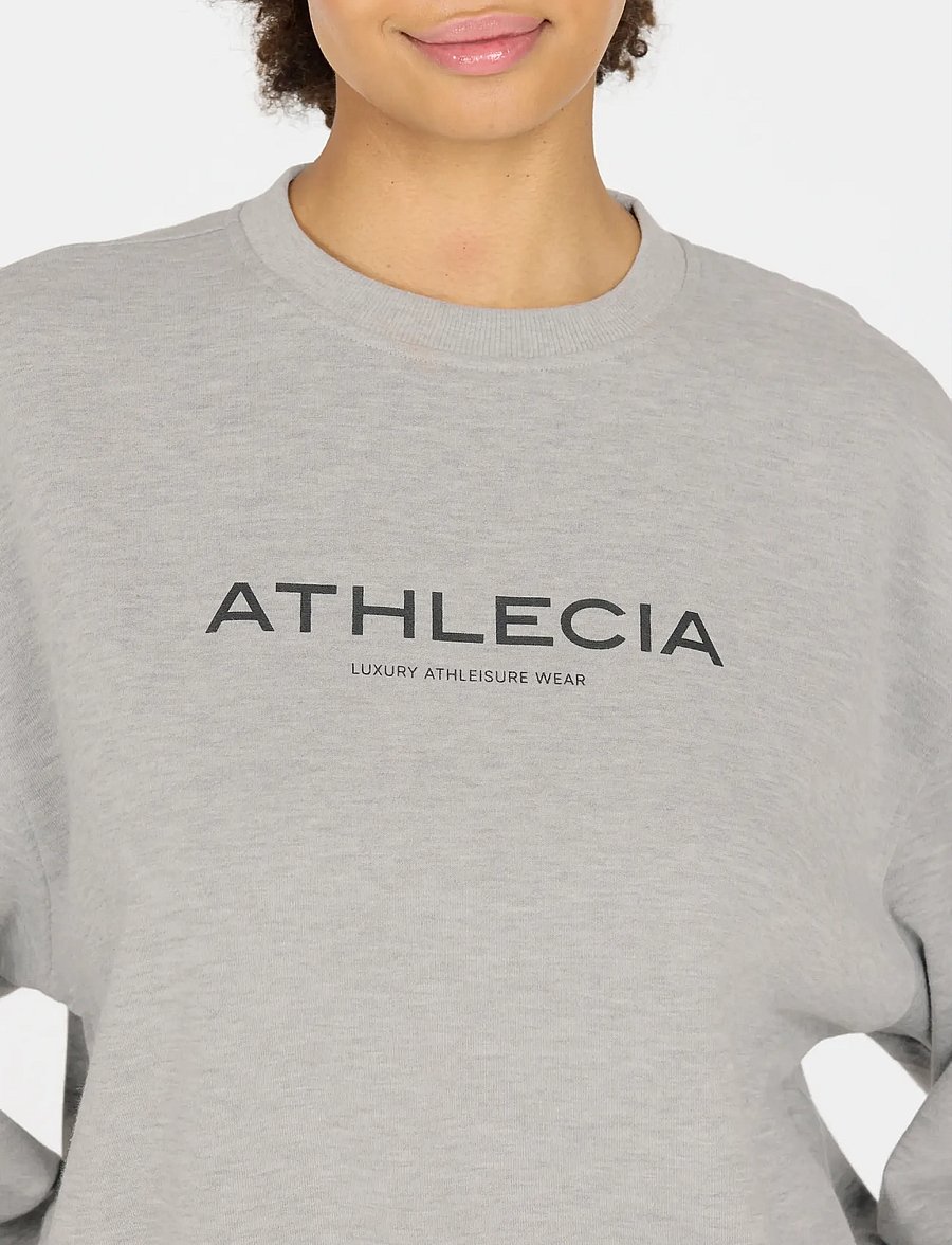 Athlecia - Atkins W Crew Neck - dressipluusid ja pusad - light grey melange - 3