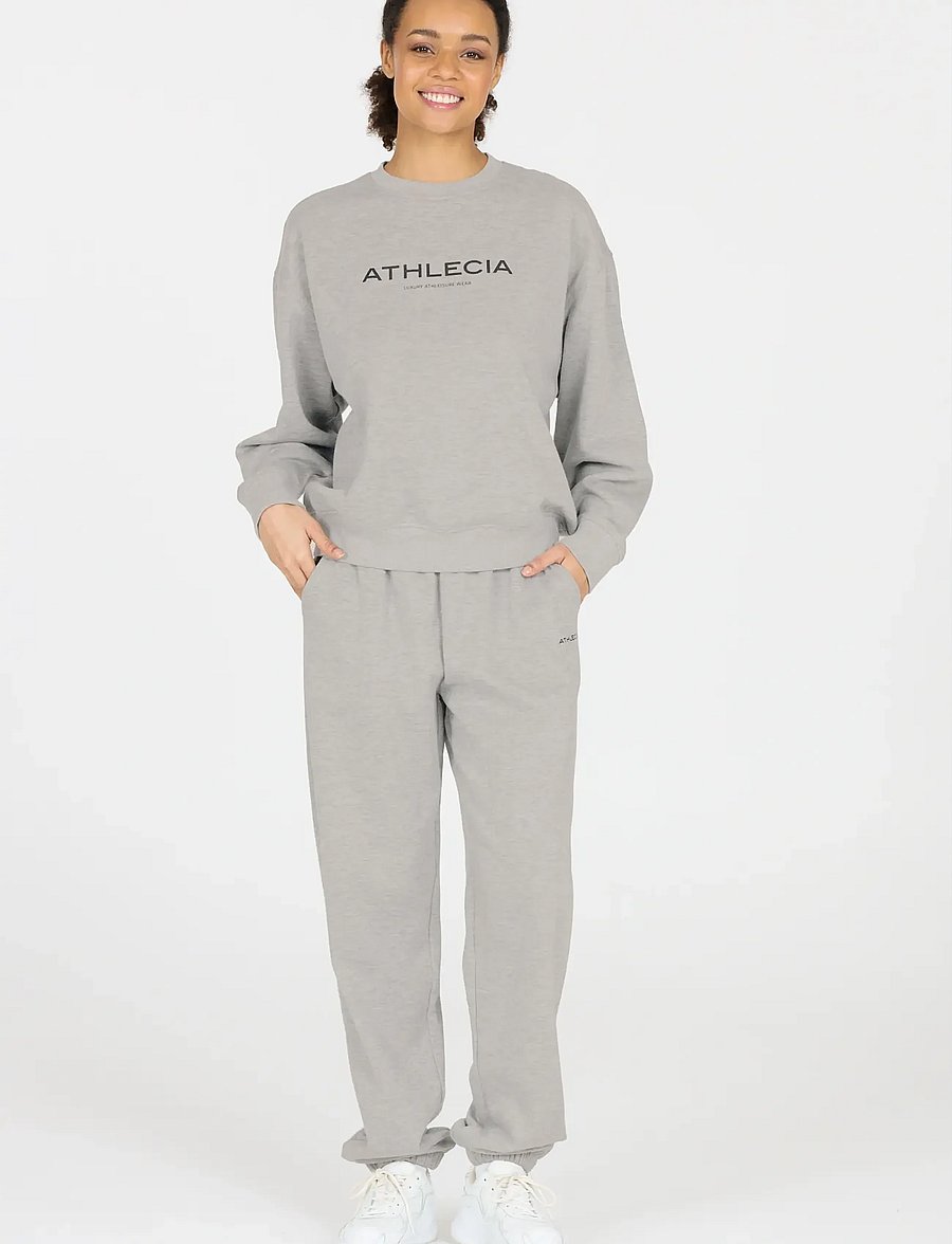 Athlecia - Atkins W Crew Neck - dressipluusid ja pusad - light grey melange - 4