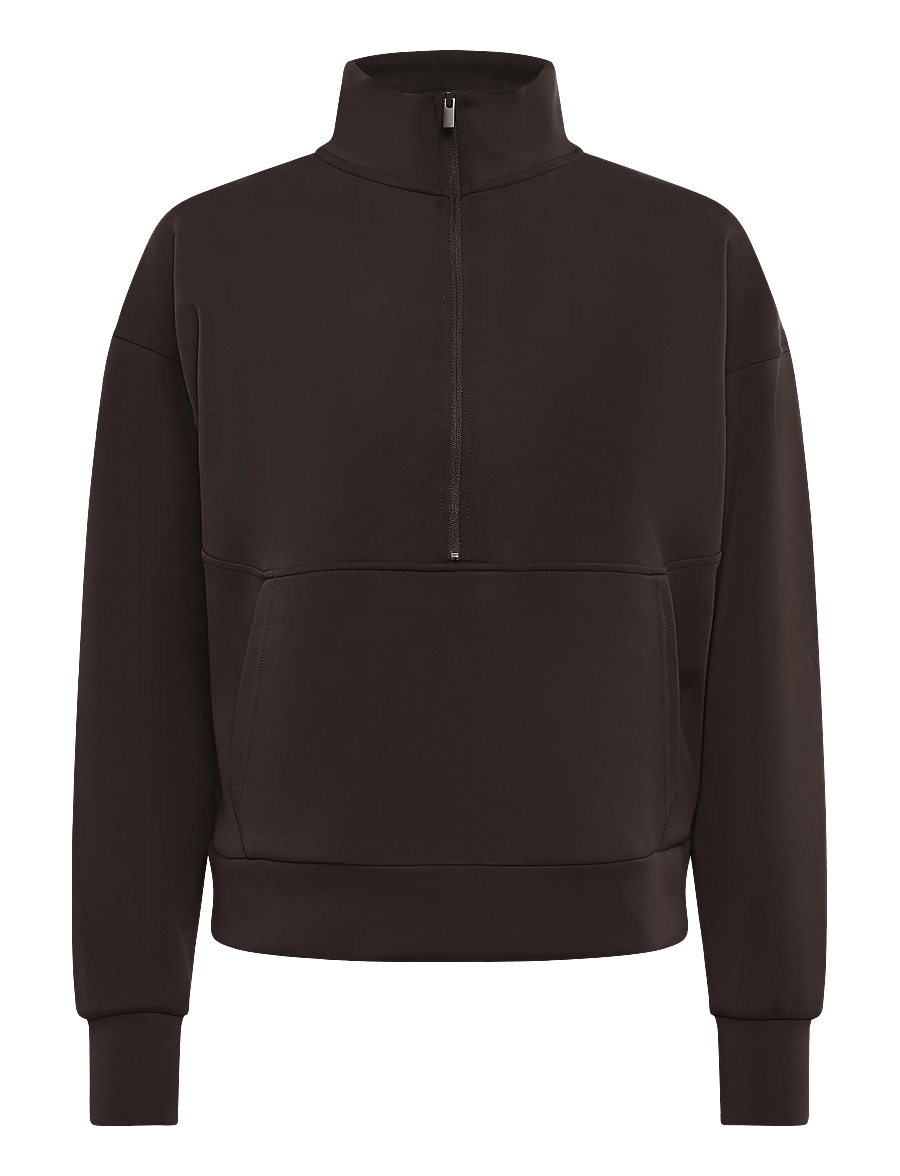 Athlecia - Jillnana W Half Zip - sweatshirts - chocolate torte - 1
