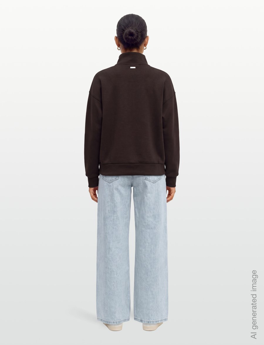 Athlecia - Jillnana W Half Zip - sweatshirts - chocolate torte - 4