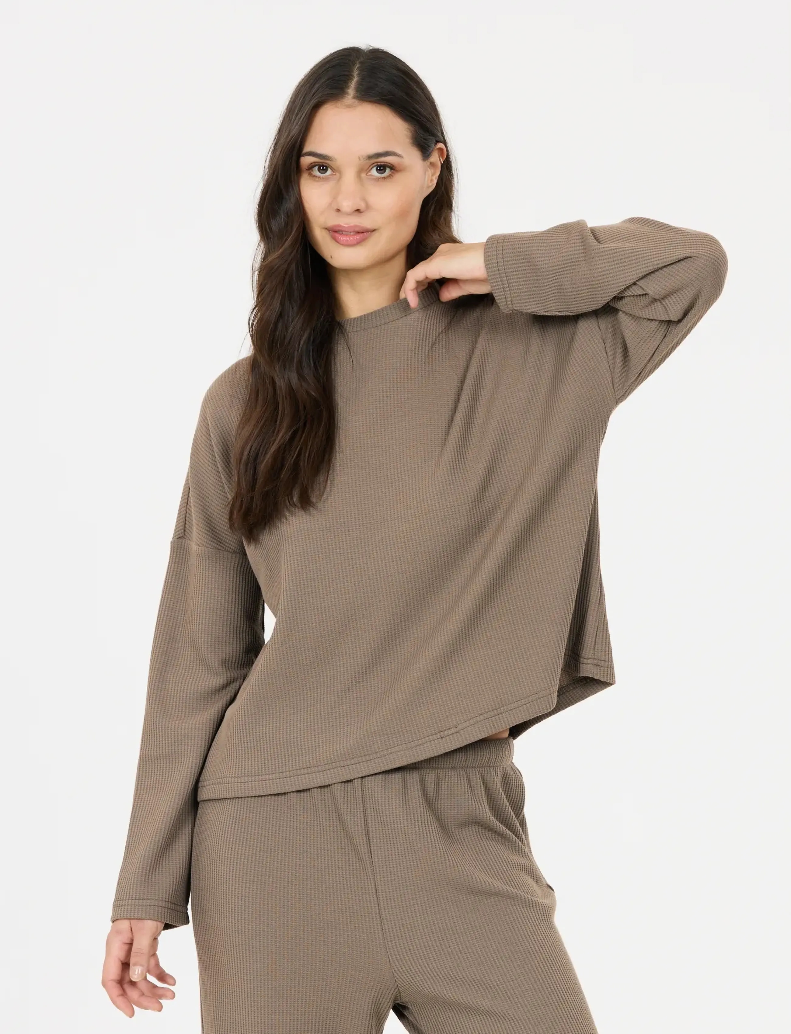 Athlecia Cardall W Waffle Sweatshirt, 44, Beige, Sport Sweatshirts & Hoodies > Sport Sweatshirts, Dame