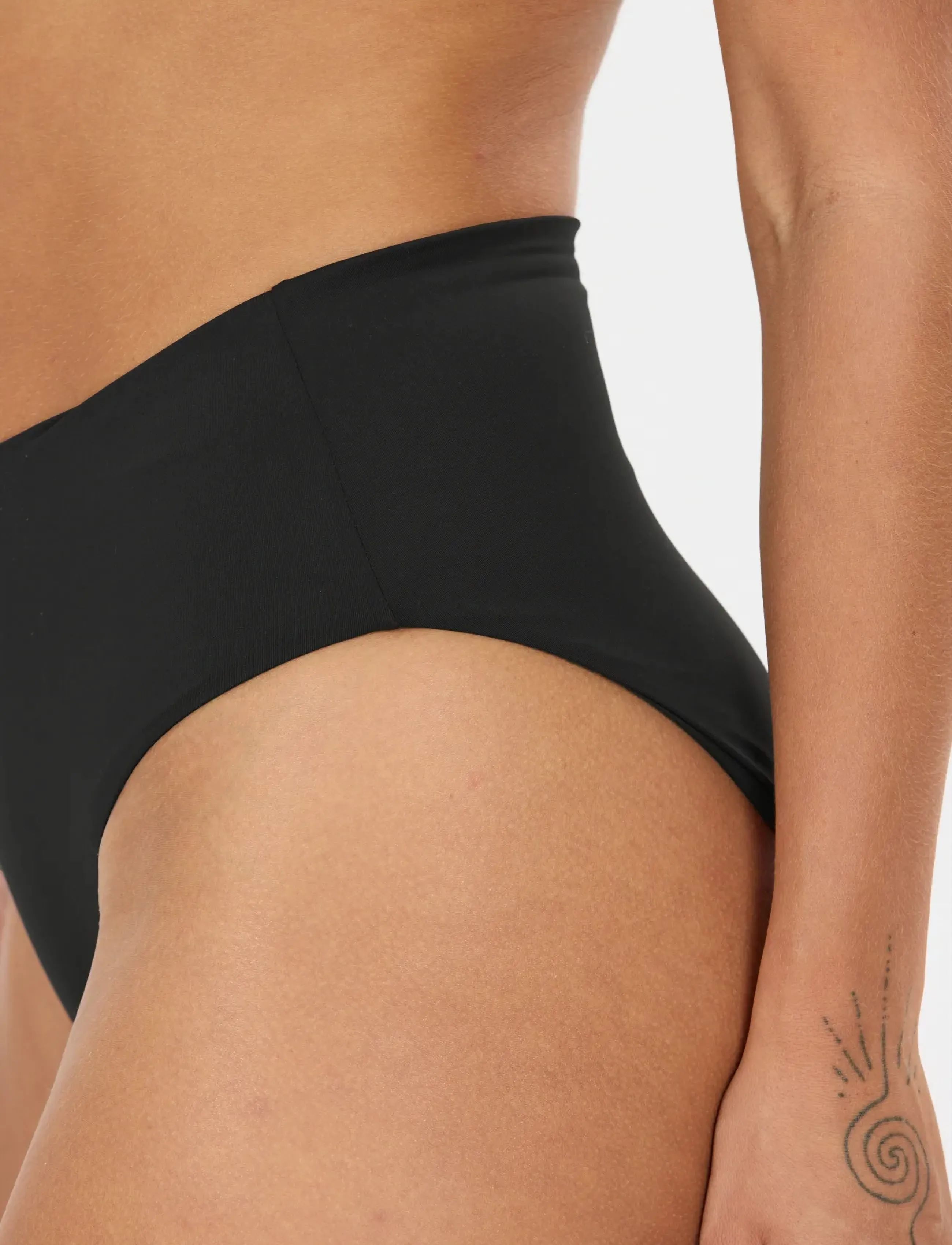 Athlecia Ally W High Rise Bikini Brief, 36, Black, Sport Badetøj > Sport Bikinis, Dame